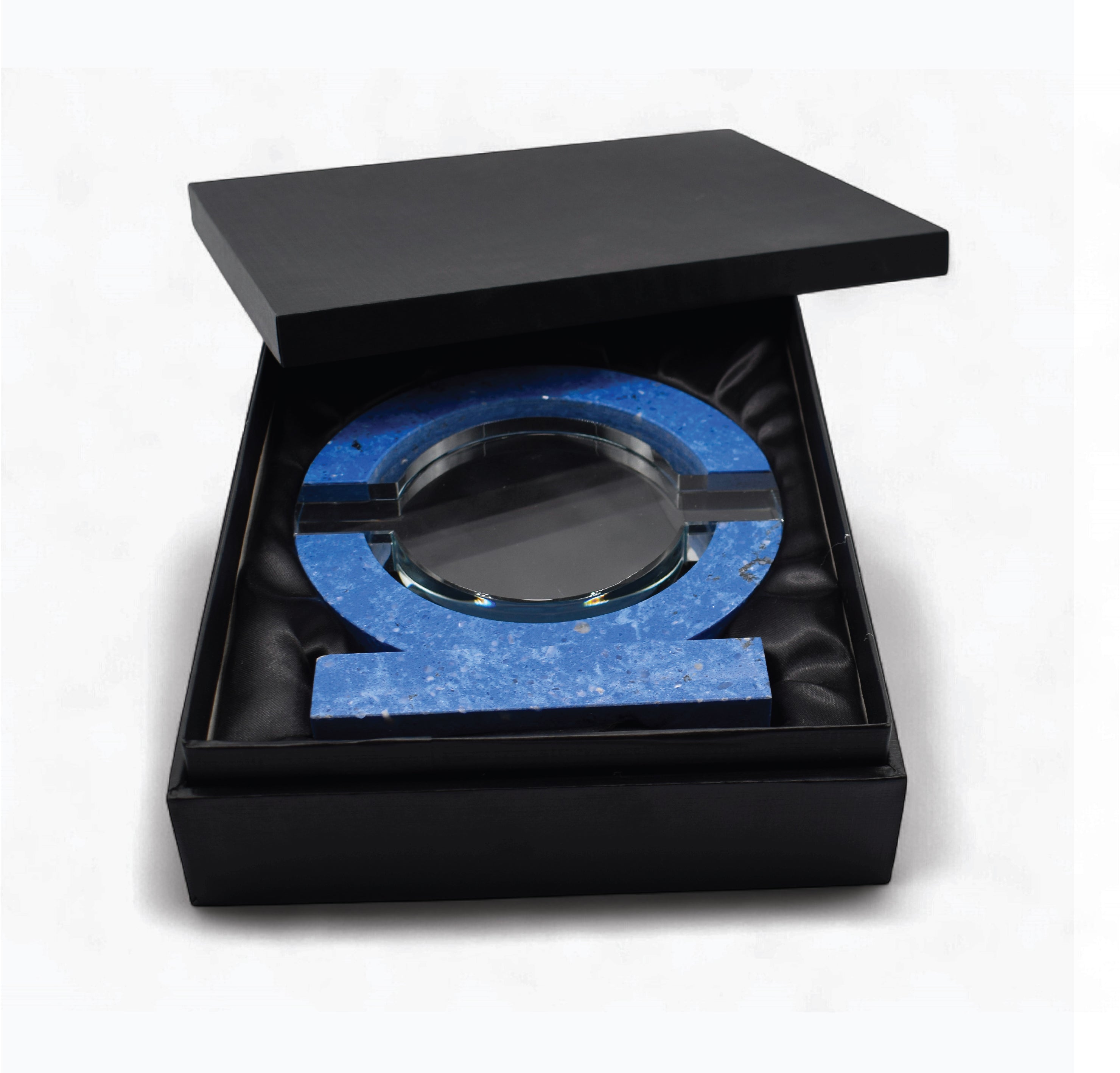 BLUE ROUND CRYSTAL & MARBLE AWARD-LS24055