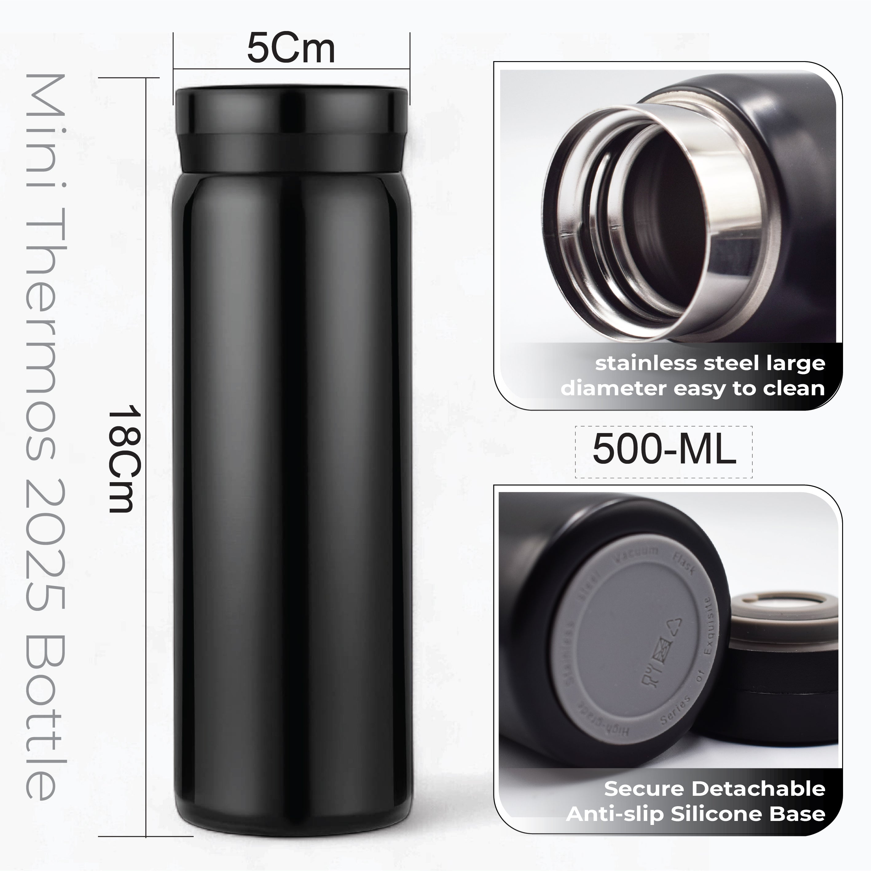 GIFT SETS NOTEBOOK  METAL PEN WITH 500ML BLACK VACUUM BOTTLE