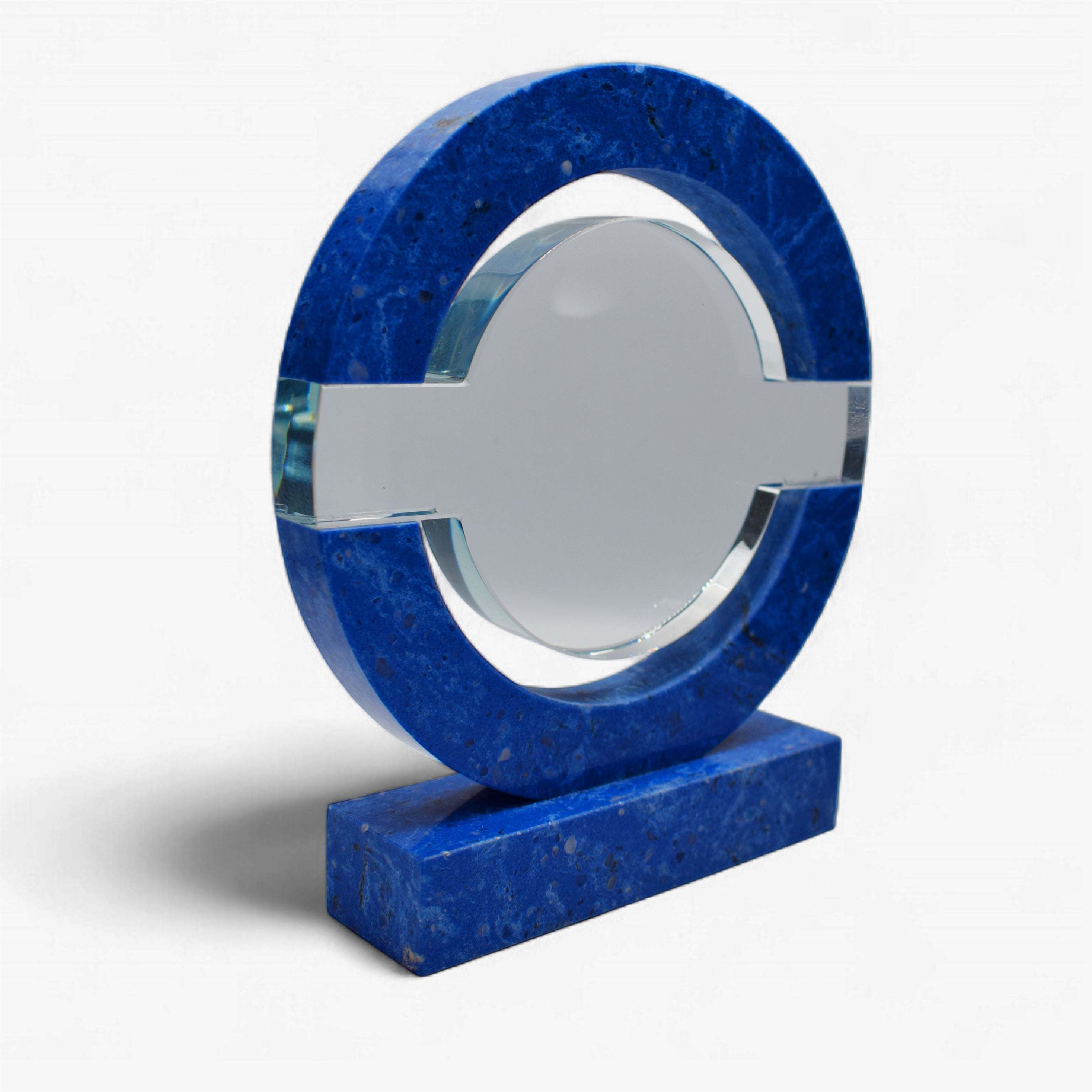 BLUE ROUND CRYSTAL & MARBLE AWARD-LS24055