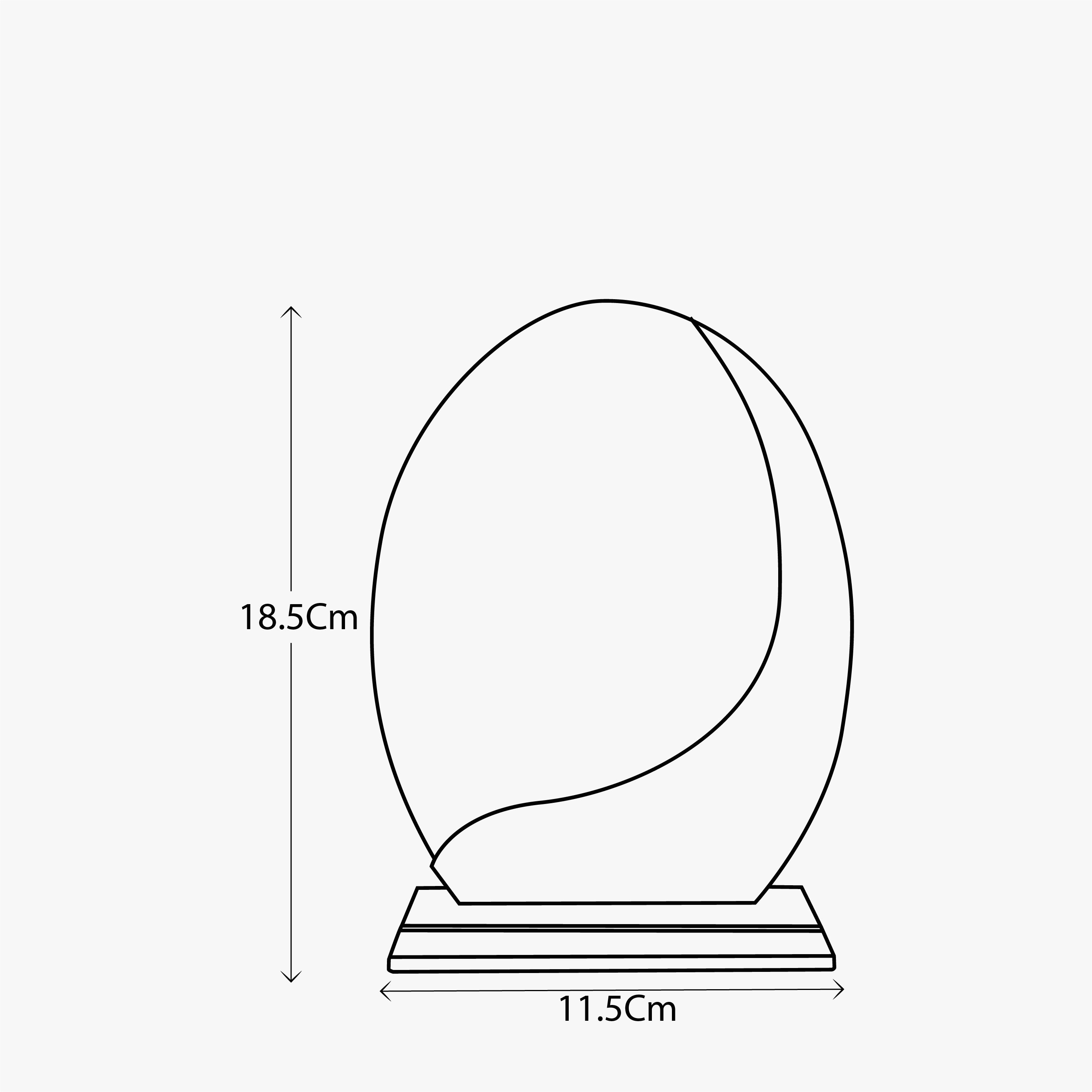 WOODEN TEXTURE OVAL SHAPED  CRYSTAL AWARD TROPHY-CA205