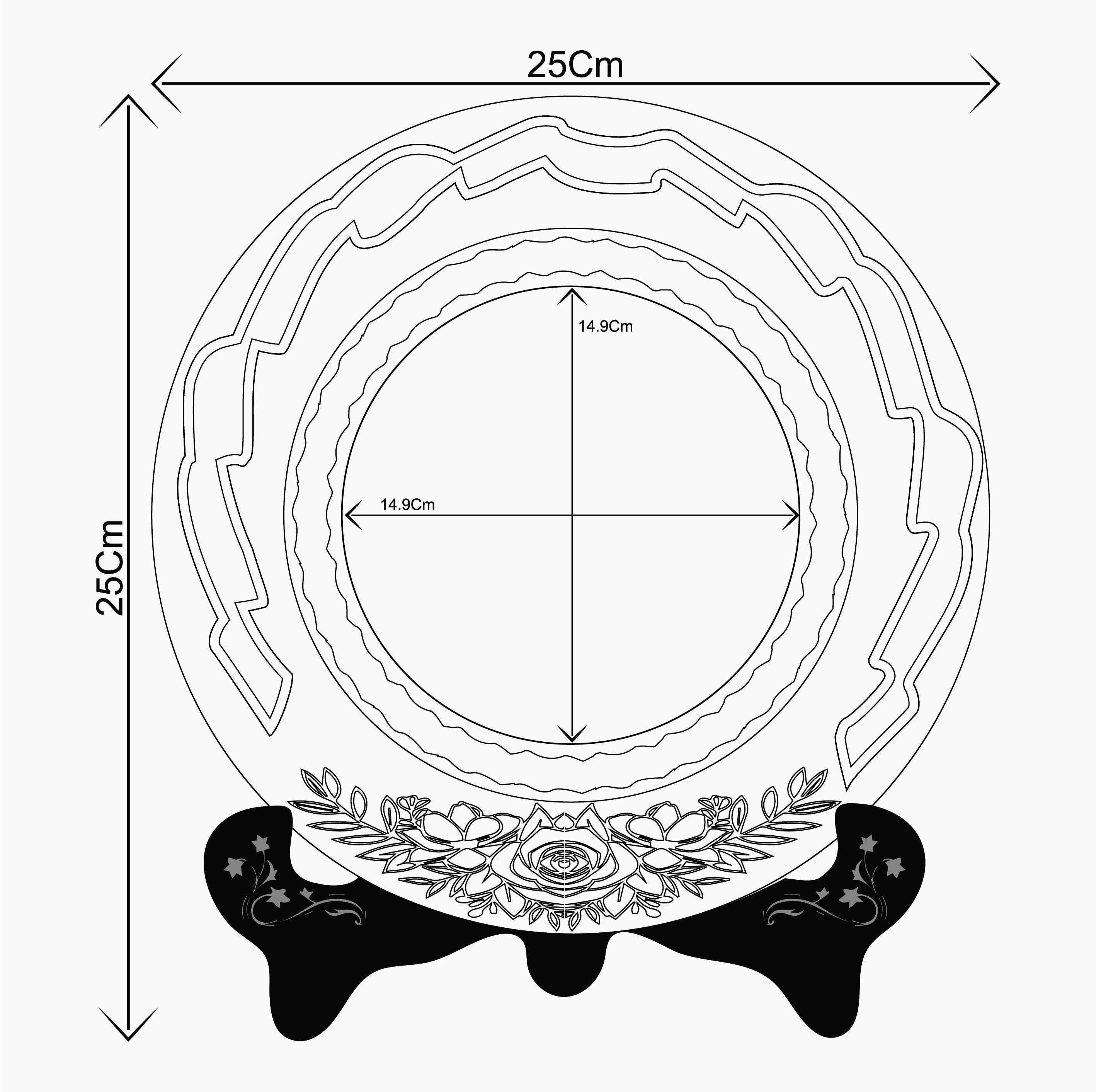 GOLDEN ELEGANT MEMENTO HEAVY BASE ROUND DISK