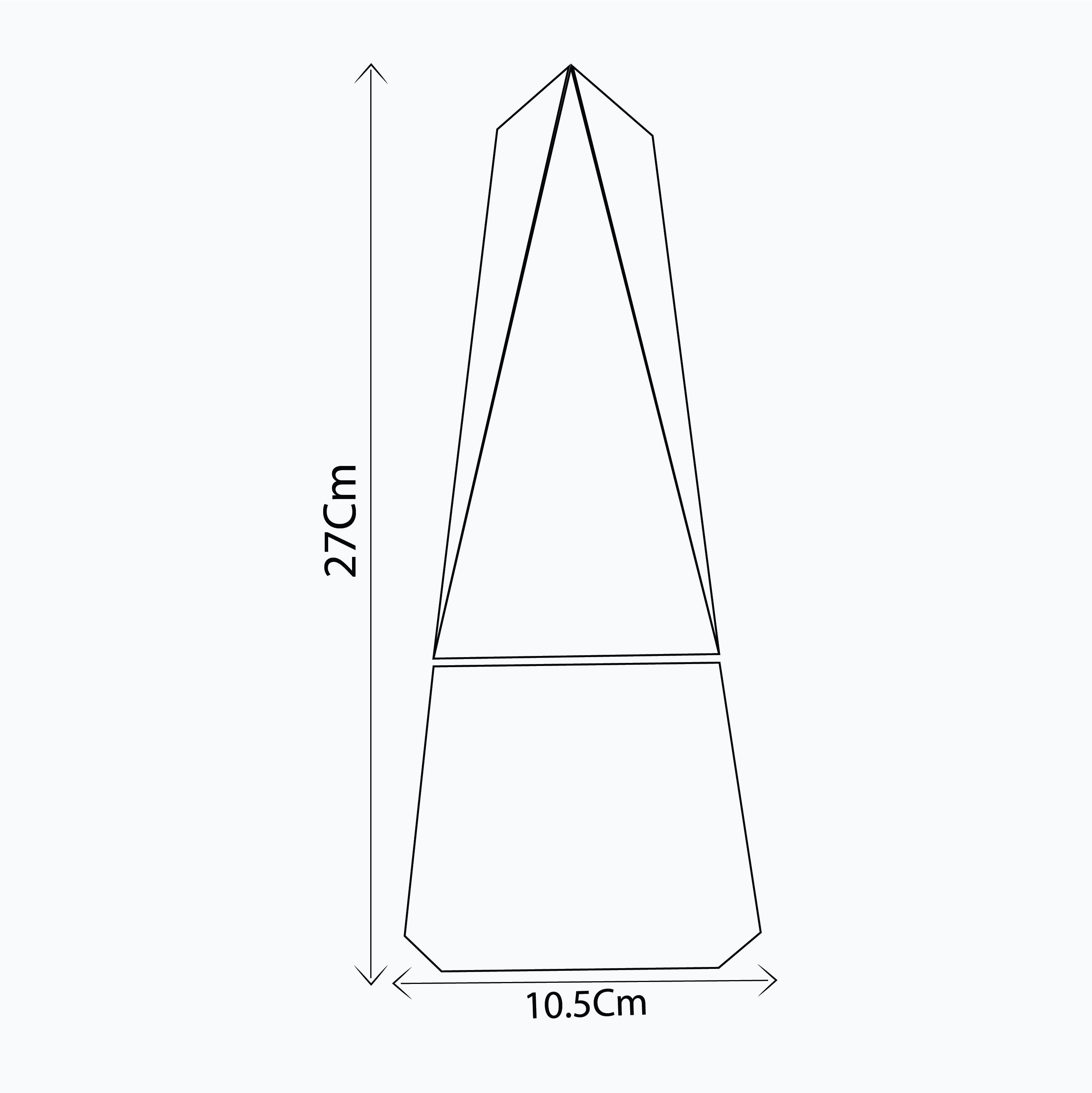 TOWER SHAPED CRYSTAL AWARD WITH WOODEN BASE