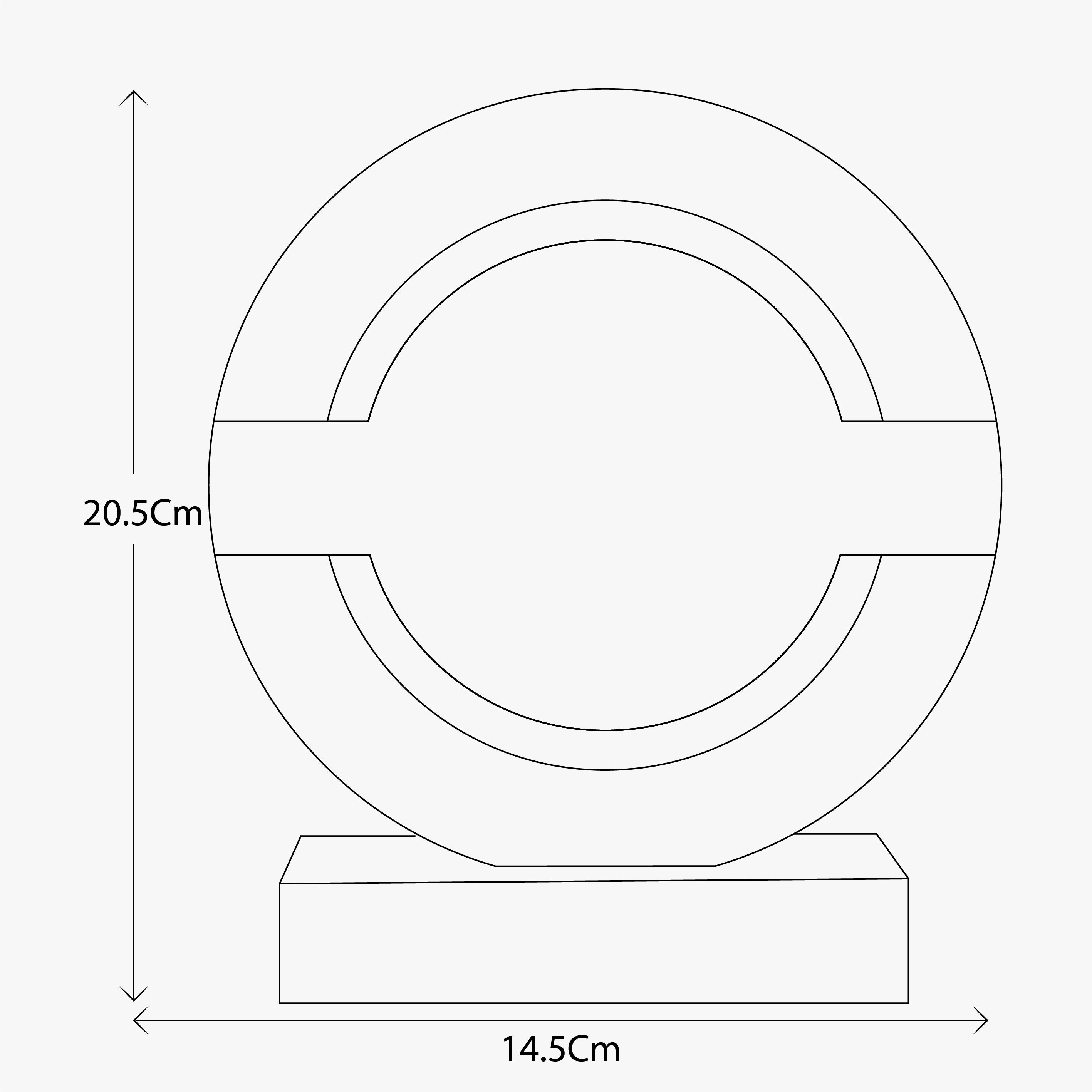 BLUE ROUND CRYSTAL & MARBLE AWARD-LS24055