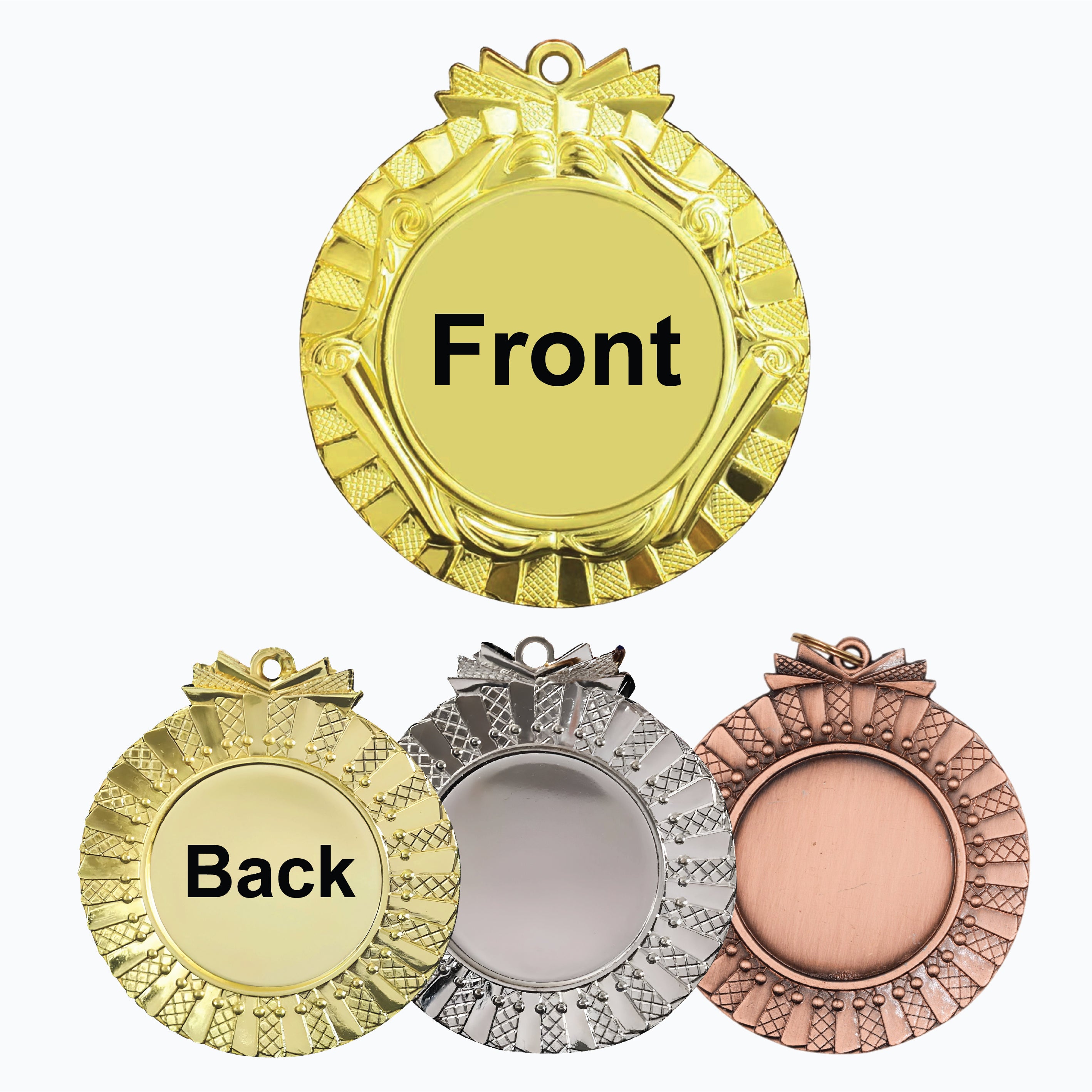 LARGE MEDAL WITH MULTI COLOR RIBBON