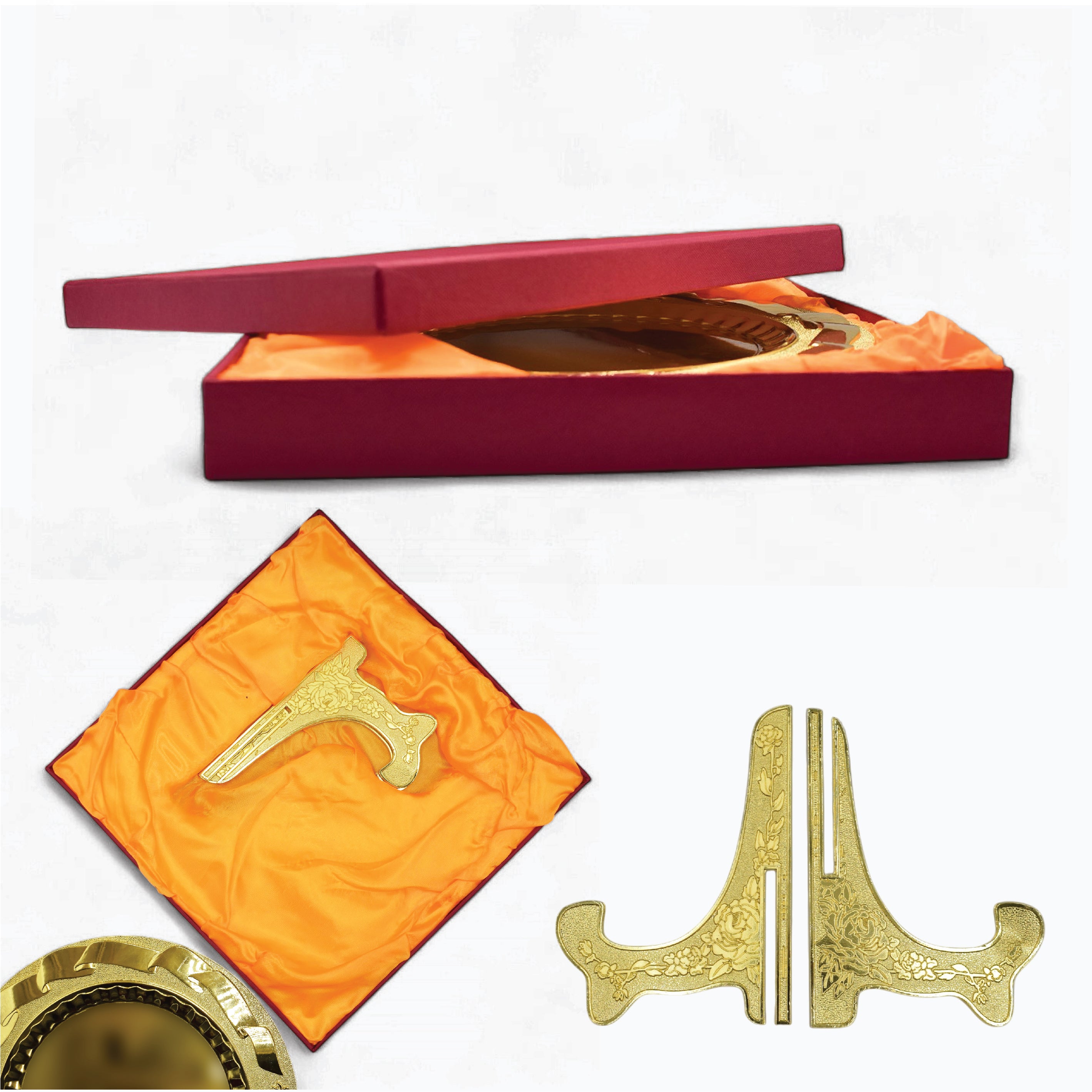 GOLDEN ELEGANT MEMENTO HEAVY BASE ROUND DISK