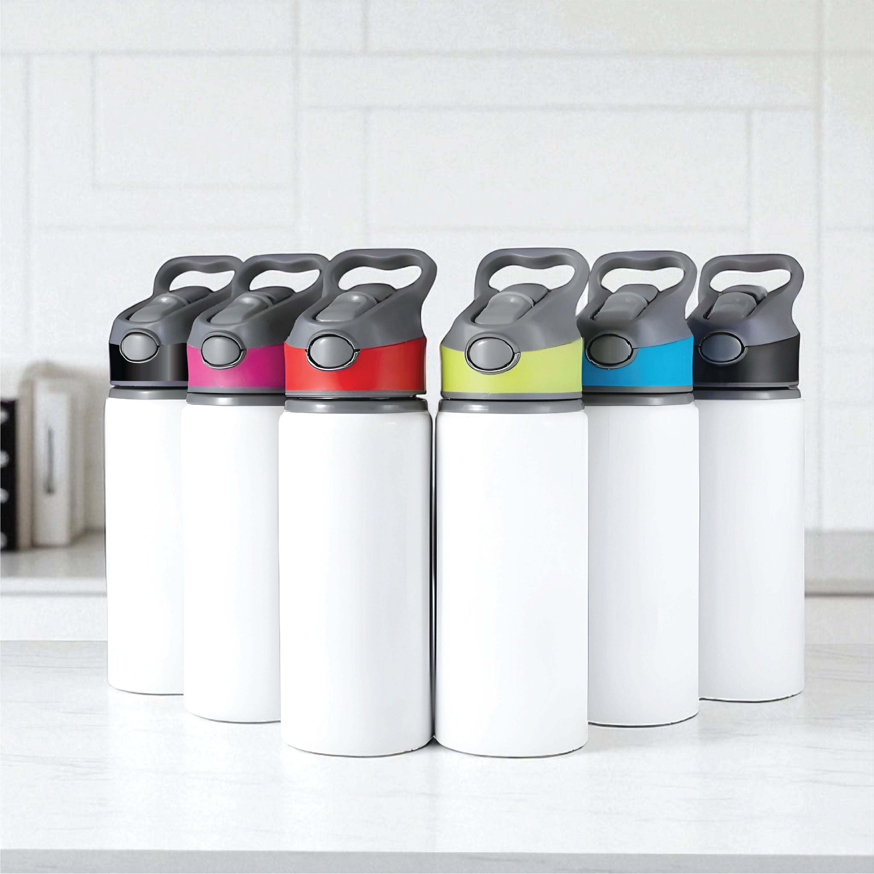 SUBLIMATION 600-ML -ALUMINUM WATER BOTTLE WITH COLOR CAP