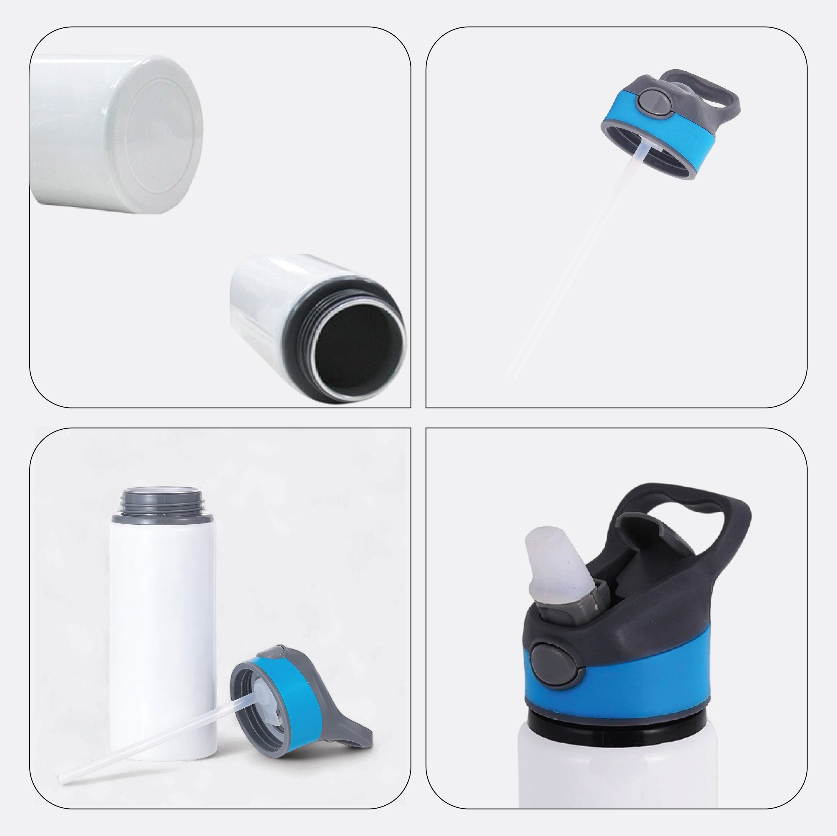 SUBLIMATION 600-ML -ALUMINUM WATER BOTTLE WITH COLOR CAP