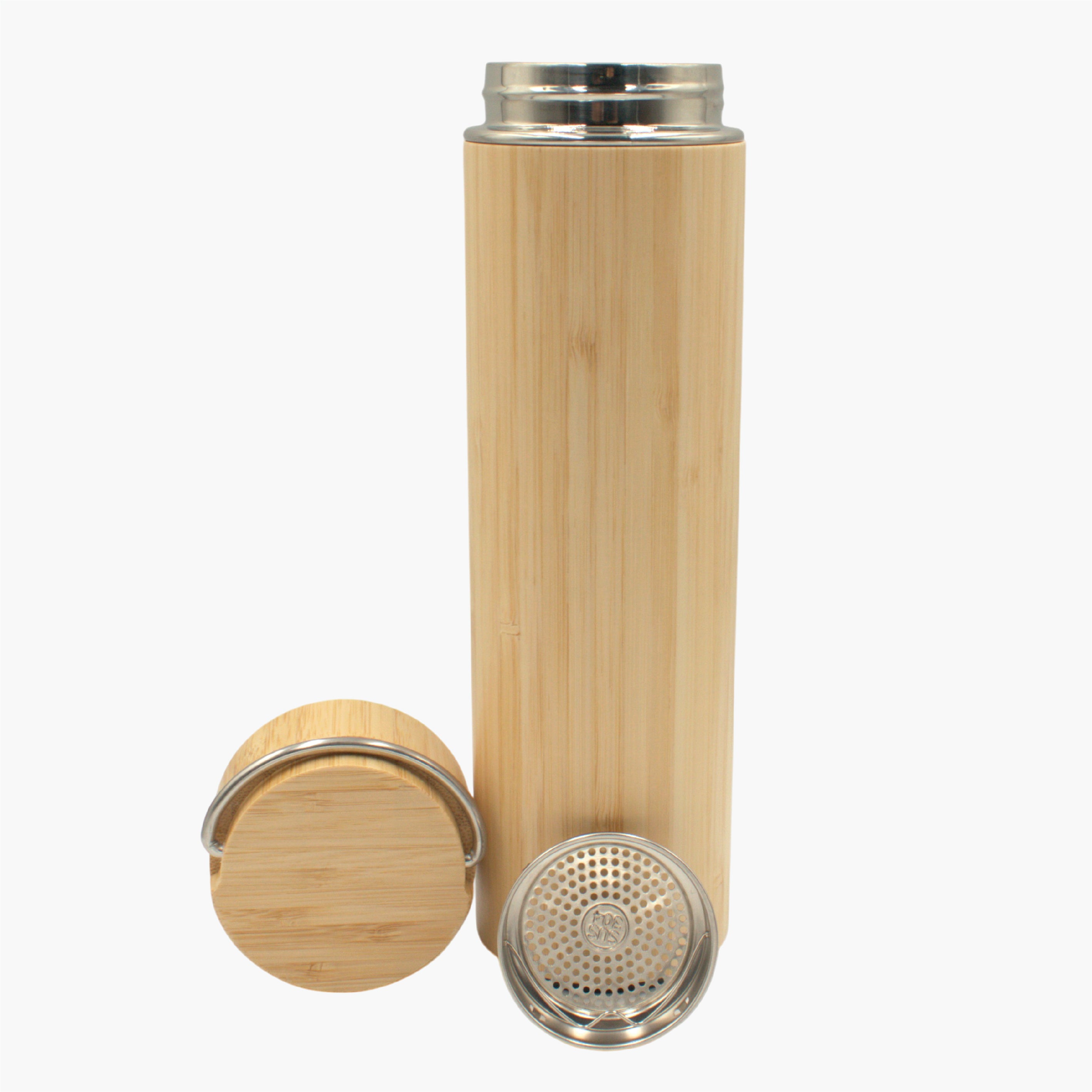 BAMBOO BOTTLE DOUBLE WALL STAINLESS STEEL 500-ML