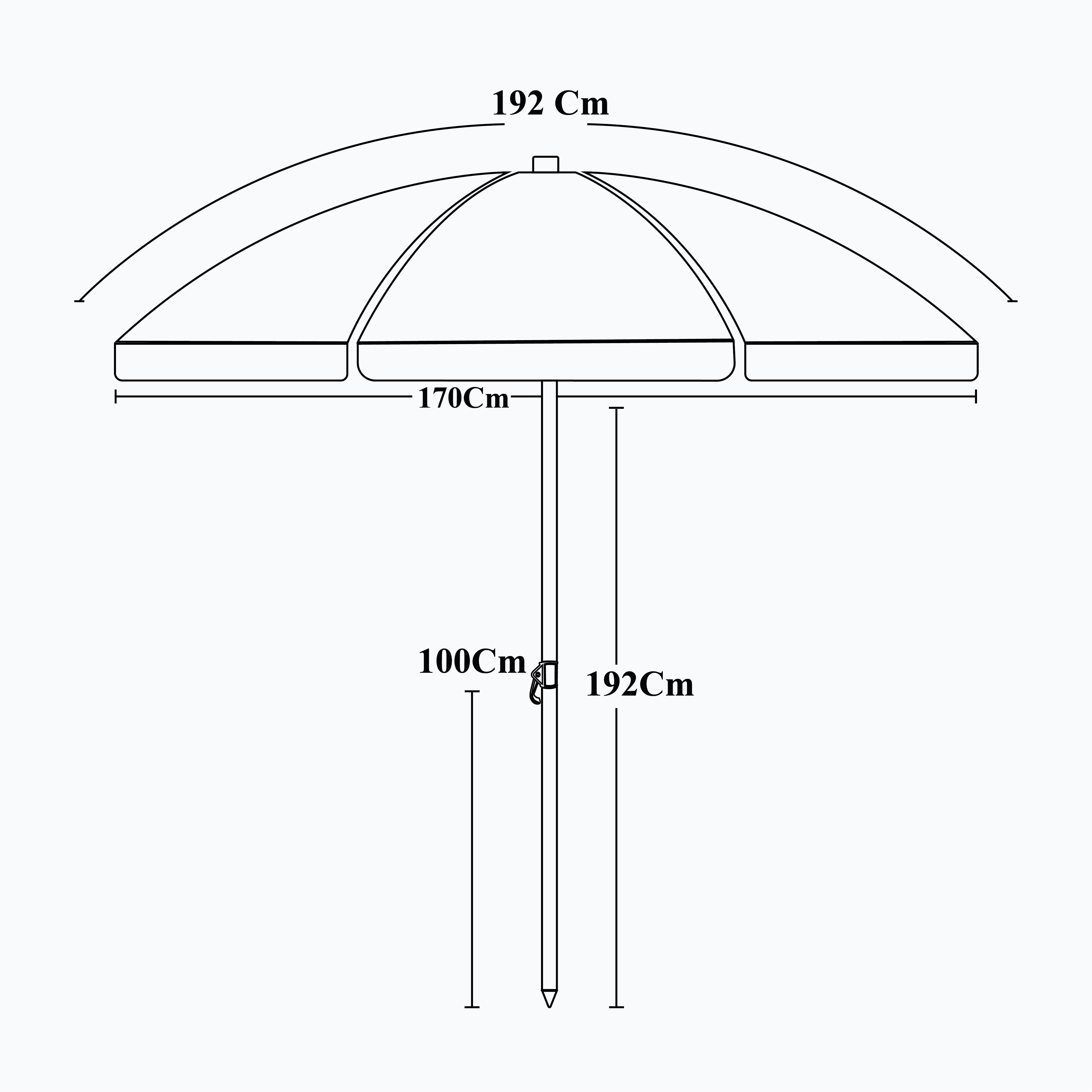 DELUXE TILT-ADJUSTABLE BEACH UMBRELLA