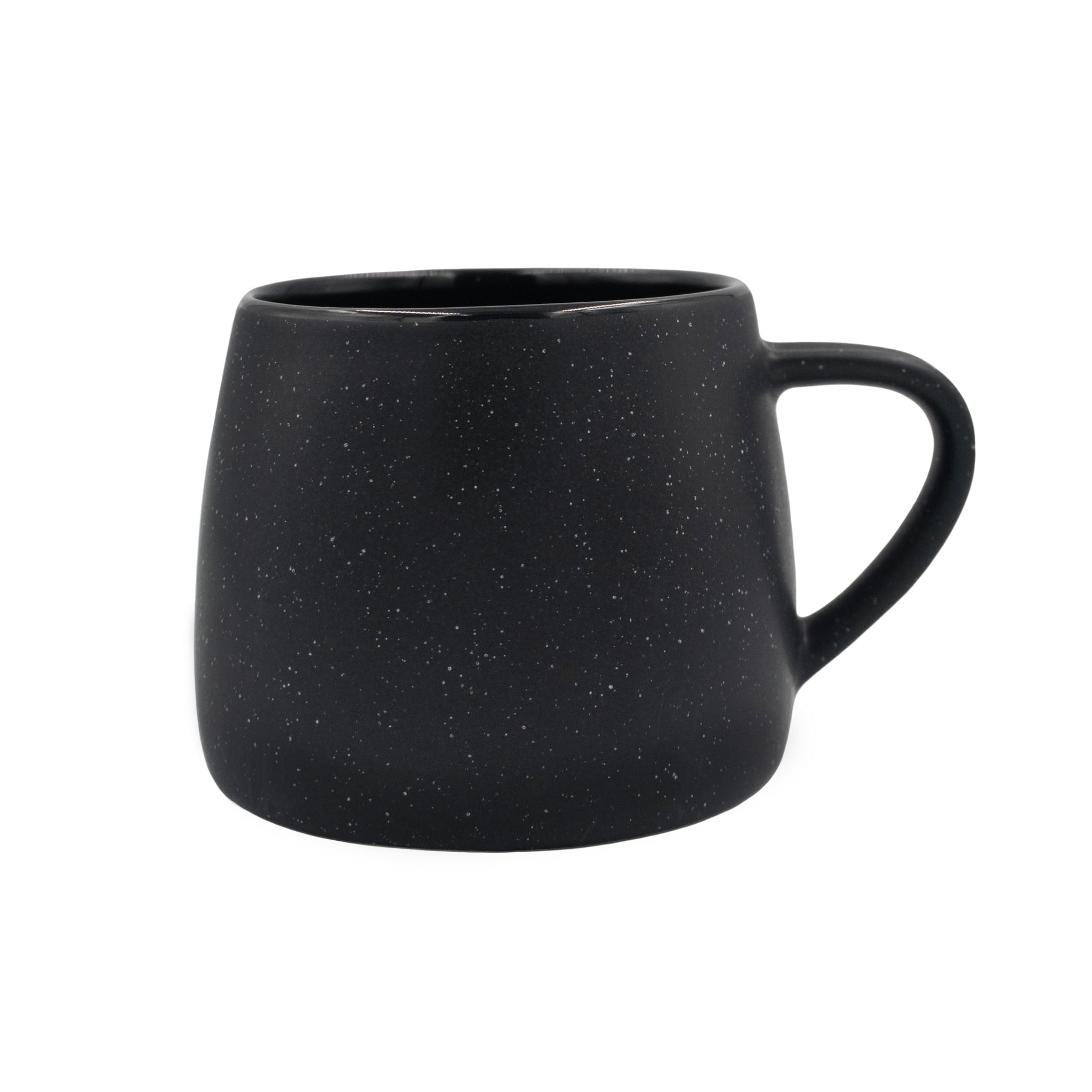Ceramic Black Mug with Broad Base