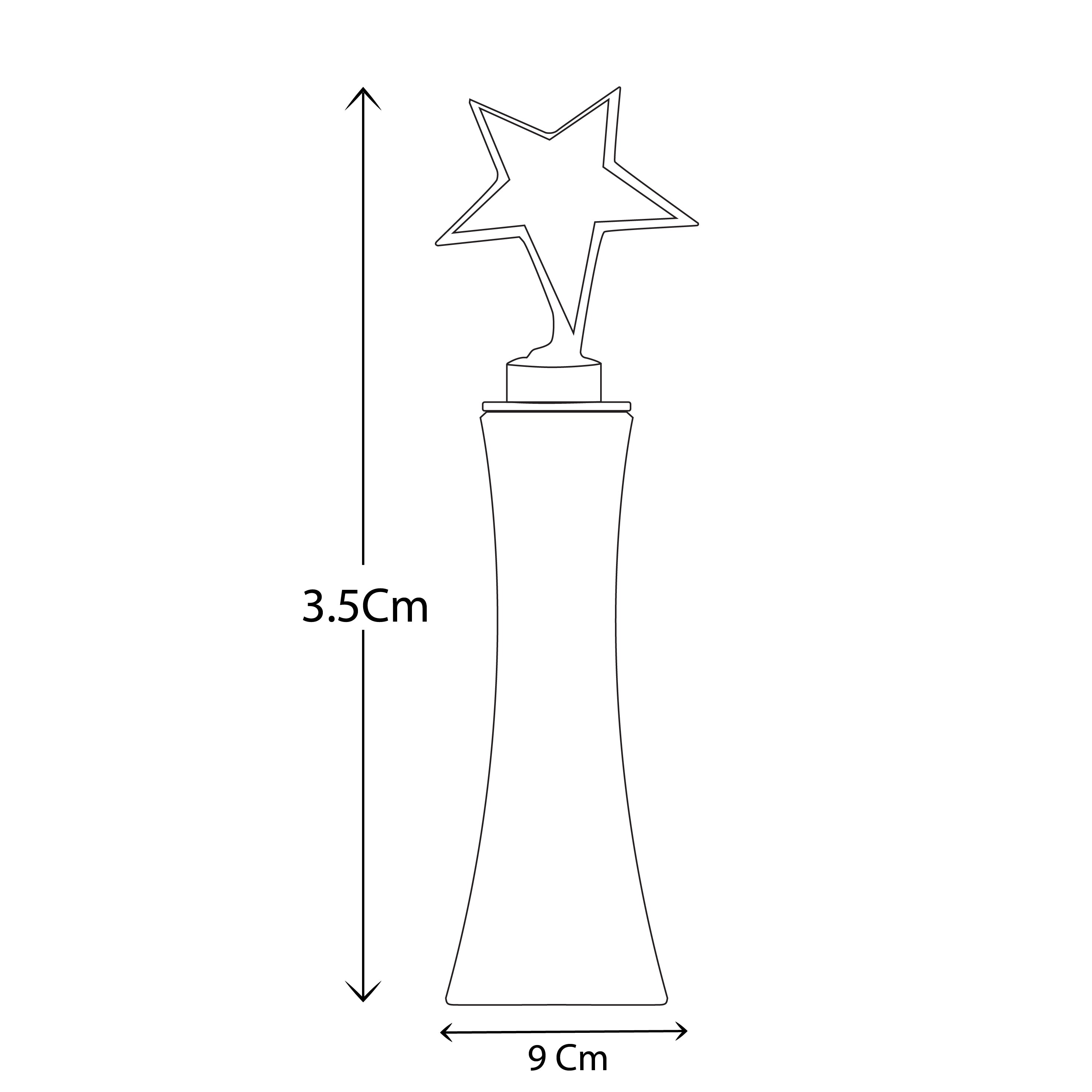 GOLD STAR AWARD TROPHY FOR TROPHY -HK 17034