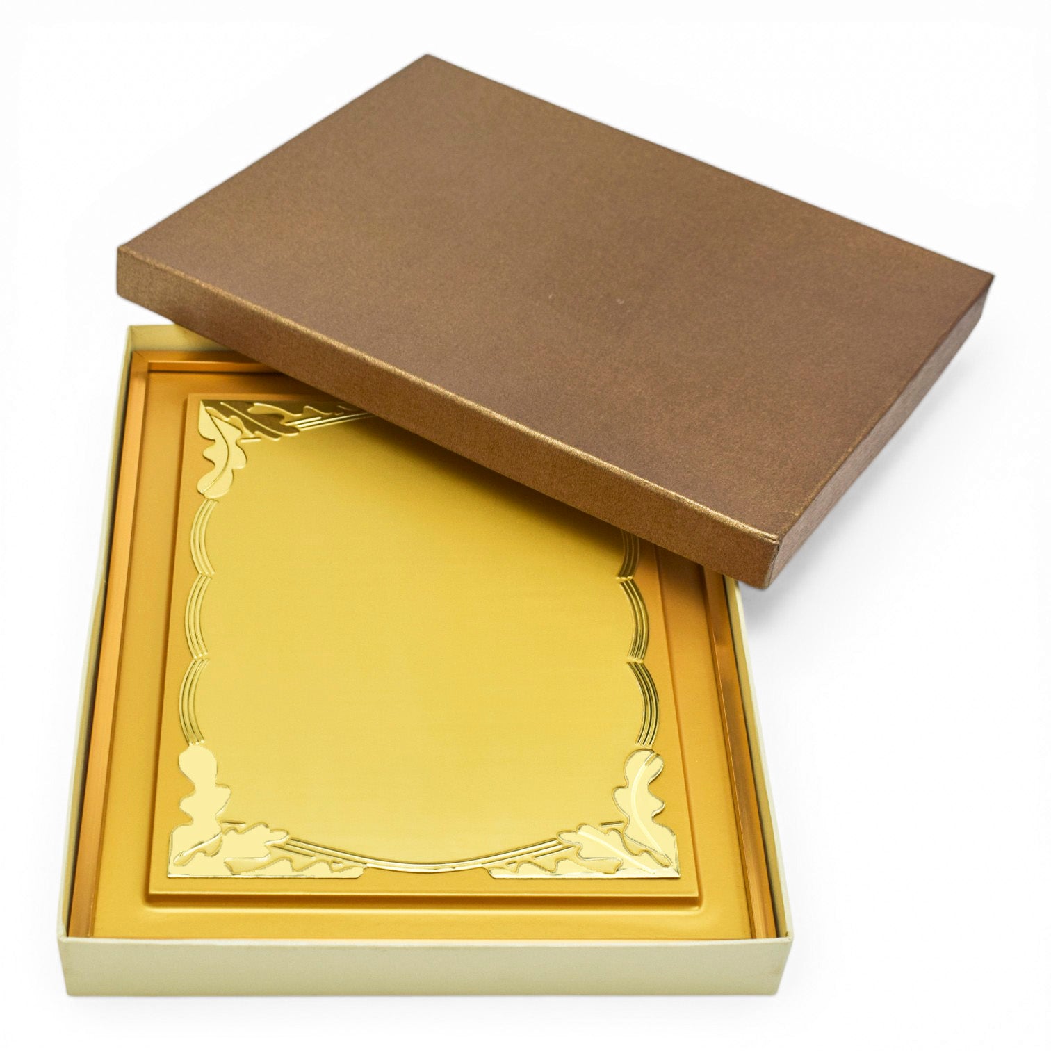 METAL FRAME WITH DESIGN PLATE TROPHY WITH PAPER BOX ( H-11 )
