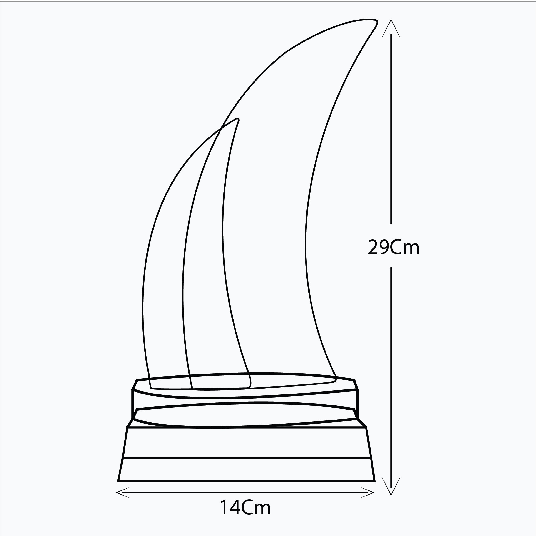 YACHT CRYSTAL TROPHY AWARD F8-HK