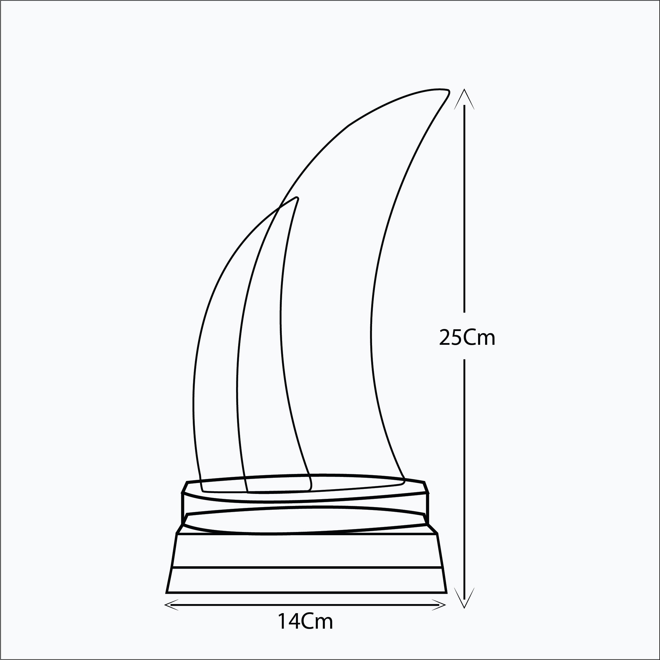 YACHT CRYSTAL TROPHY AWARD F8-HK