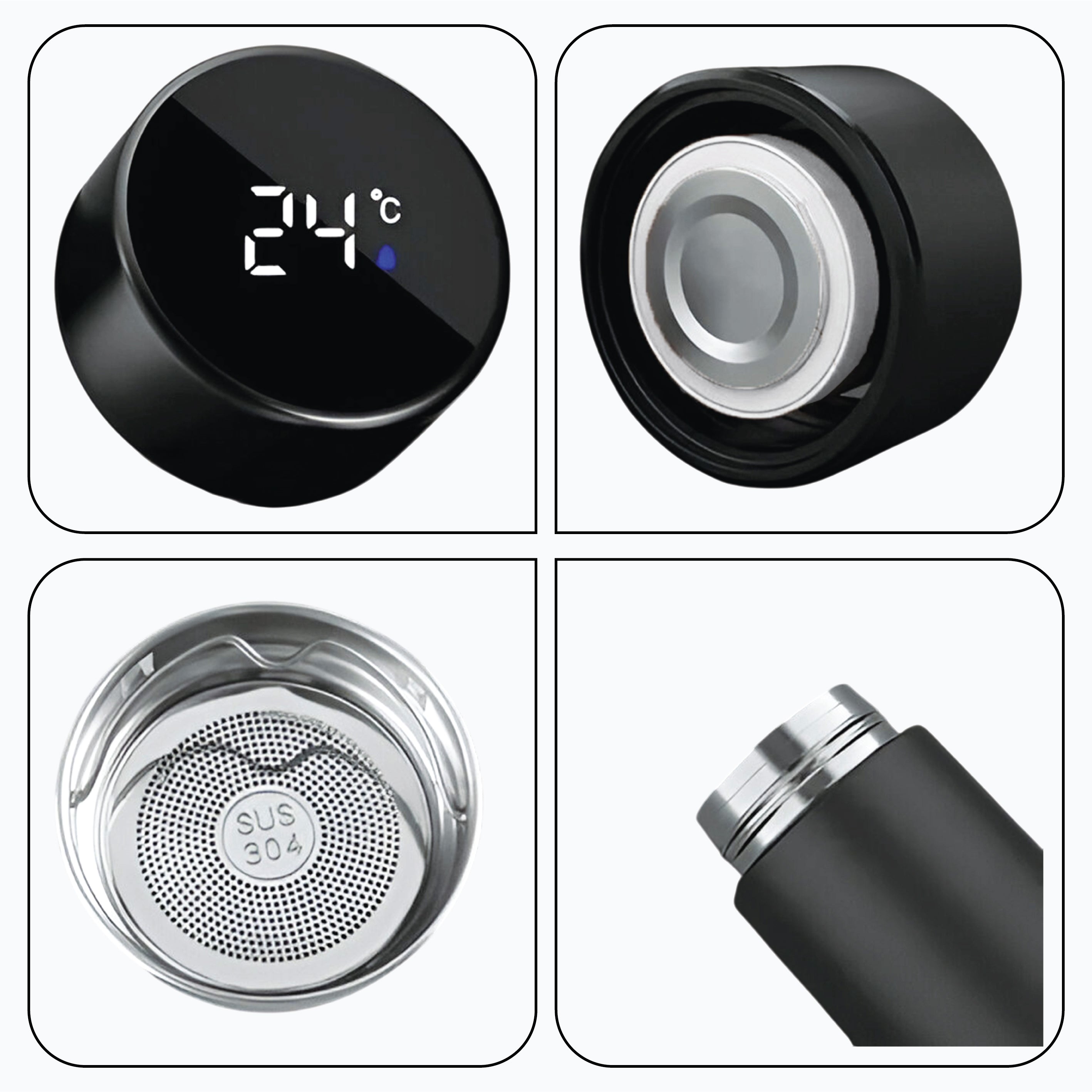 TEMPERATURE LED DISPLAY WATER BOTTLE 500-ML