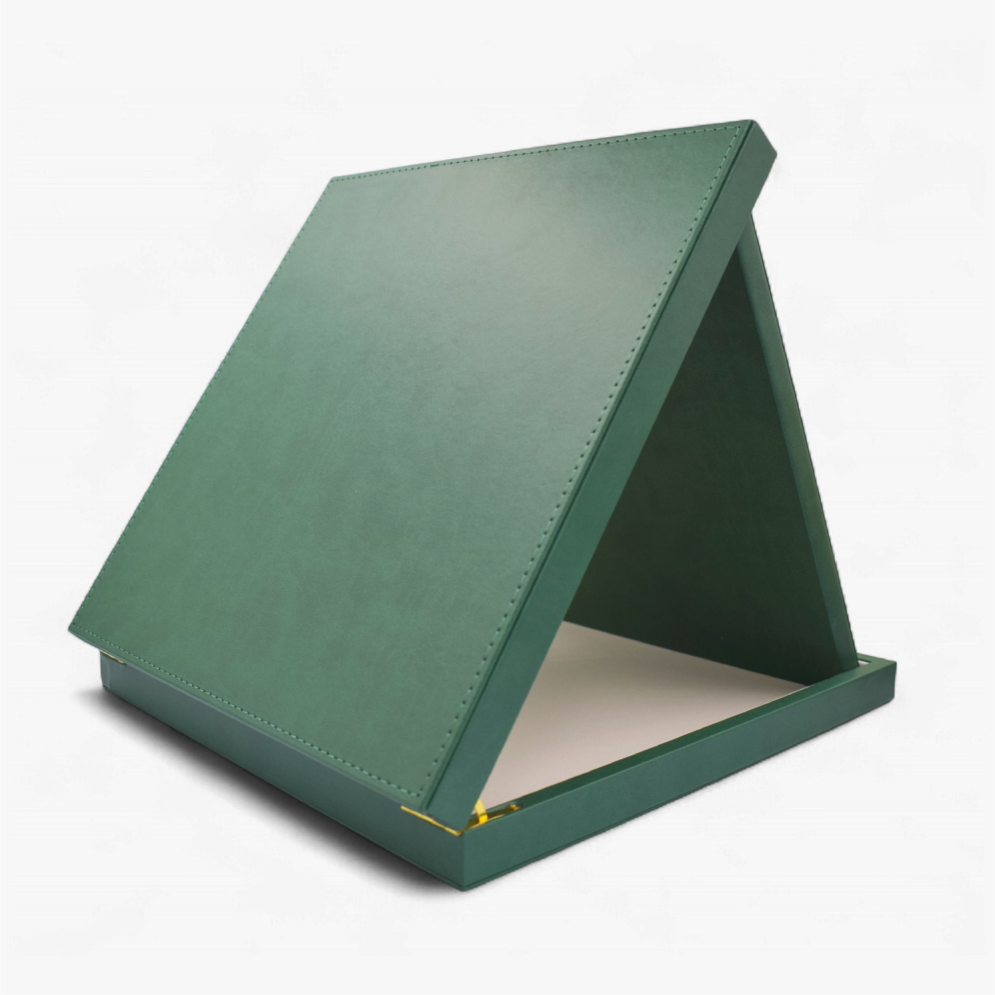 LUXURY GOLD-PLATE WITH PU LEATHER EXECUTIVE BOX – FOLDABLE DISPLAY DESIGN -H4