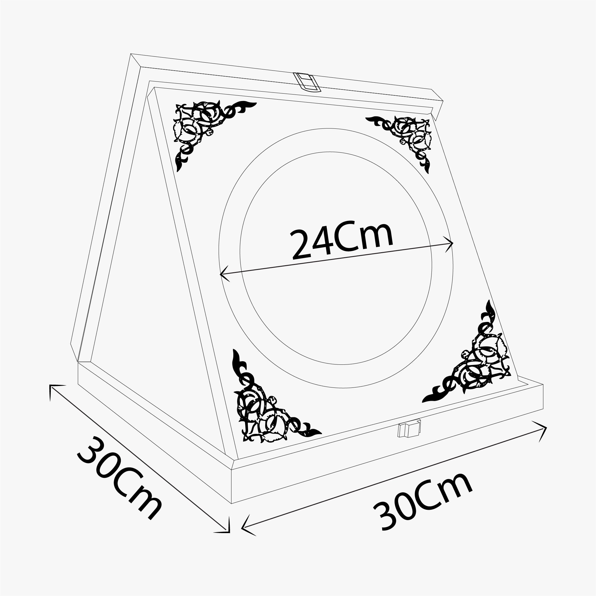 LUXURY GOLD-PLATE WITH PU LEATHER EXECUTIVE BOX – FOLDABLE DISPLAY DESIGN -H4