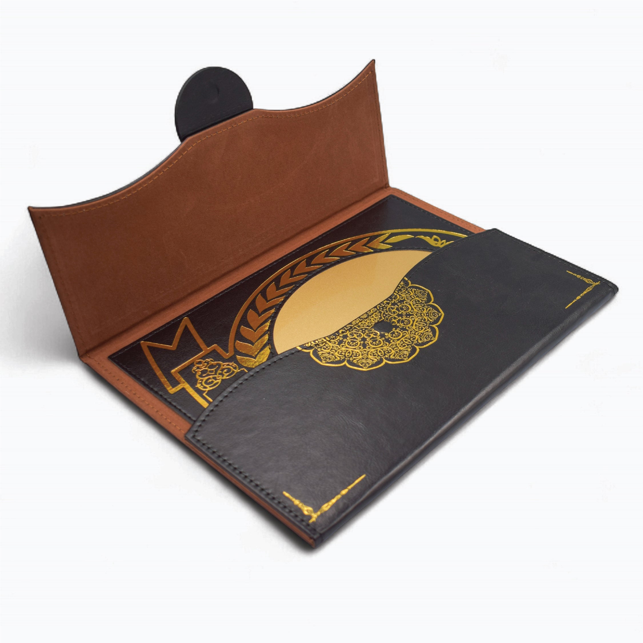 A4 BLACK CERTIFICATE FOLDER WITH GOLD PLATE – CUSTOM PRINTABLE AWARD  ( H-8 A&B )