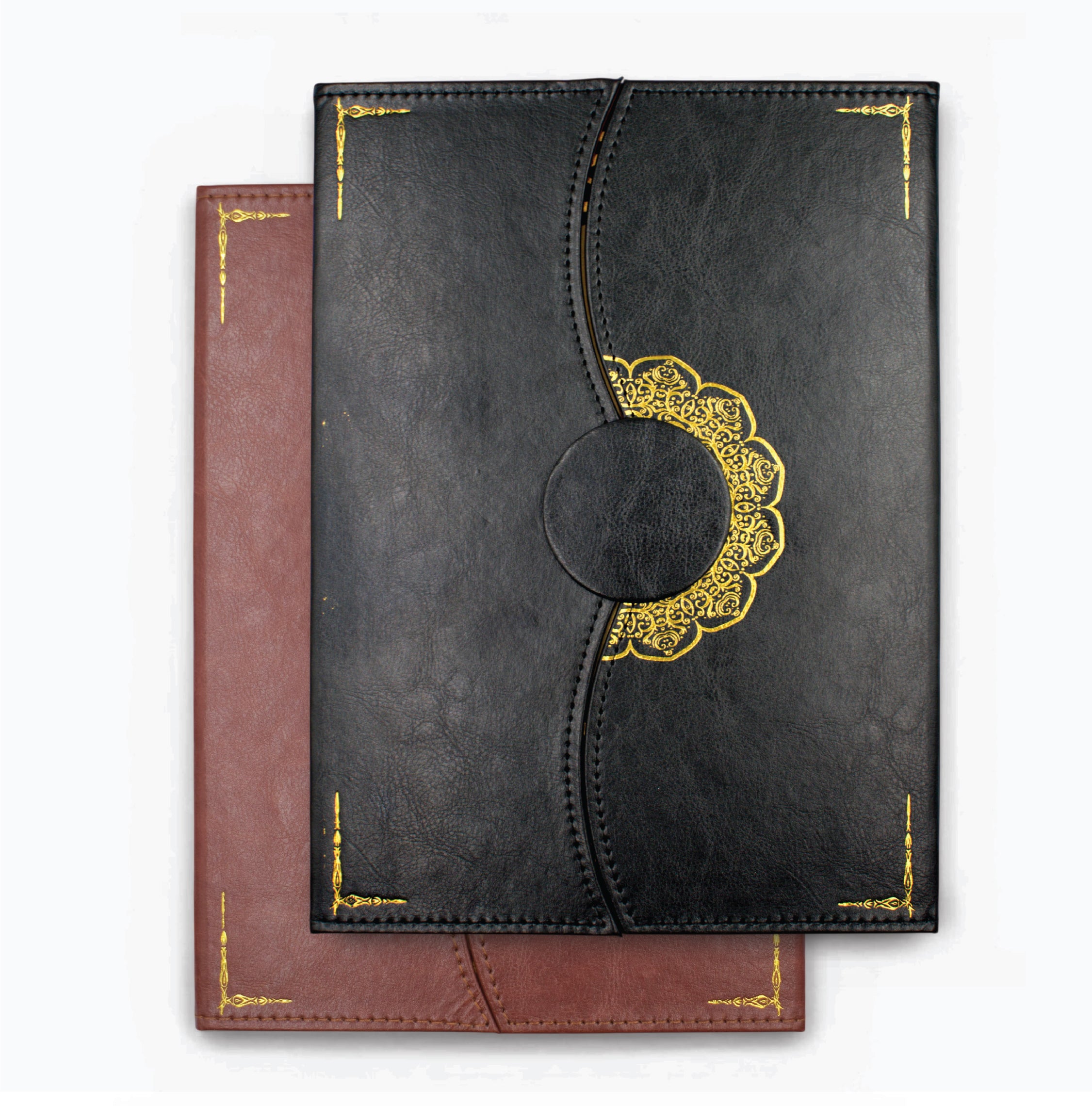 A4 BLACK CERTIFICATE FOLDER WITH GOLD PLATE – CUSTOM PRINTABLE AWARD  ( H-8 A&B )