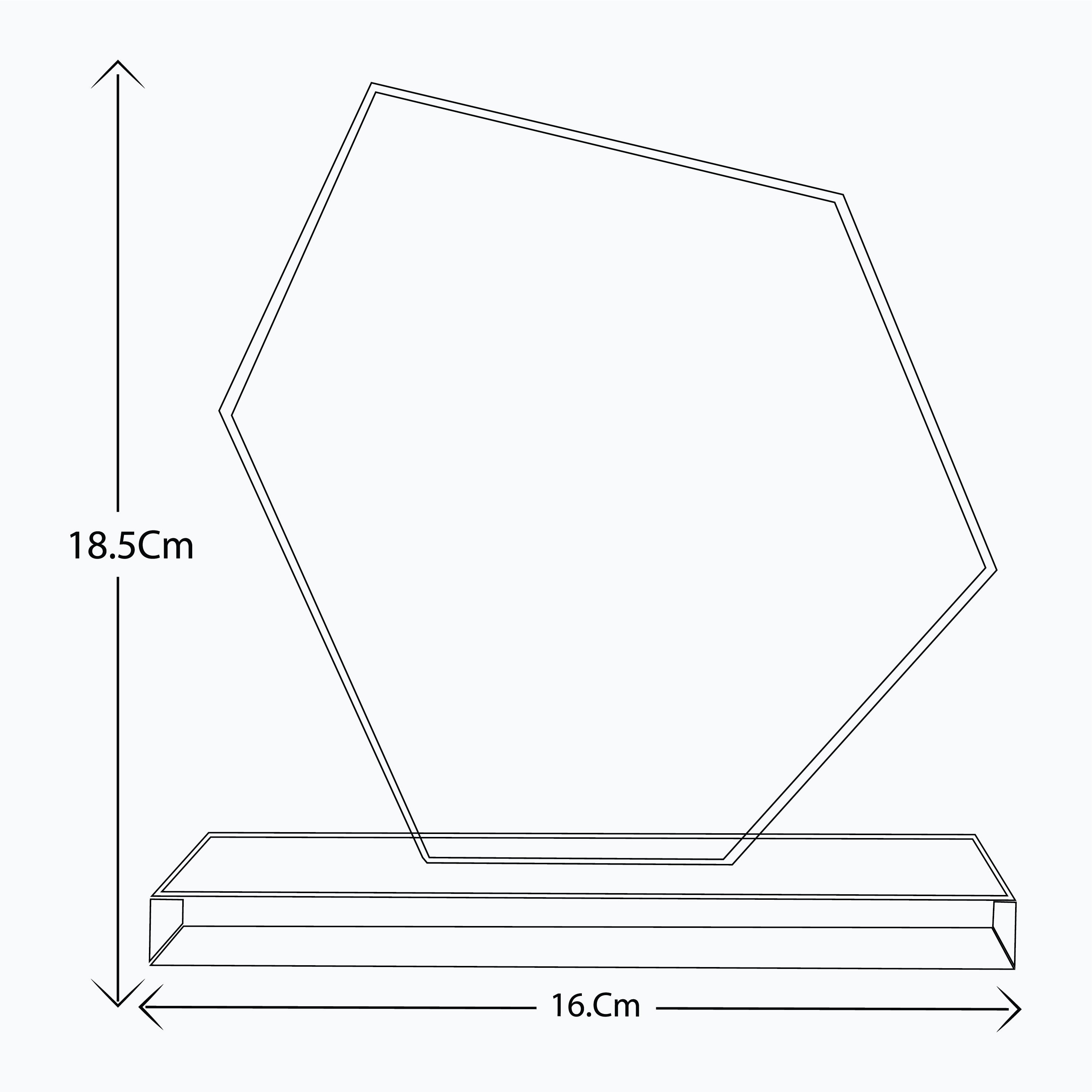 PERSONALIZED CRYSTAL GLASS TROPHY AWARD ( LCC09 )