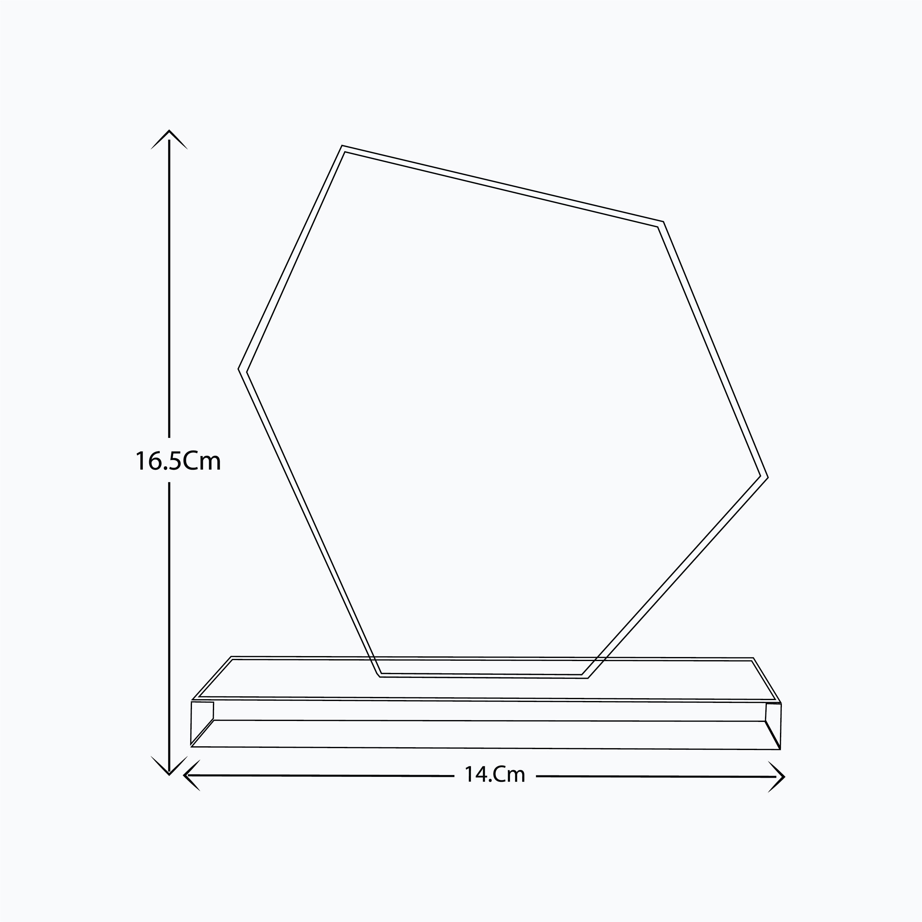 PERSONALIZED CRYSTAL GLASS TROPHY AWARD ( LCC09 )
