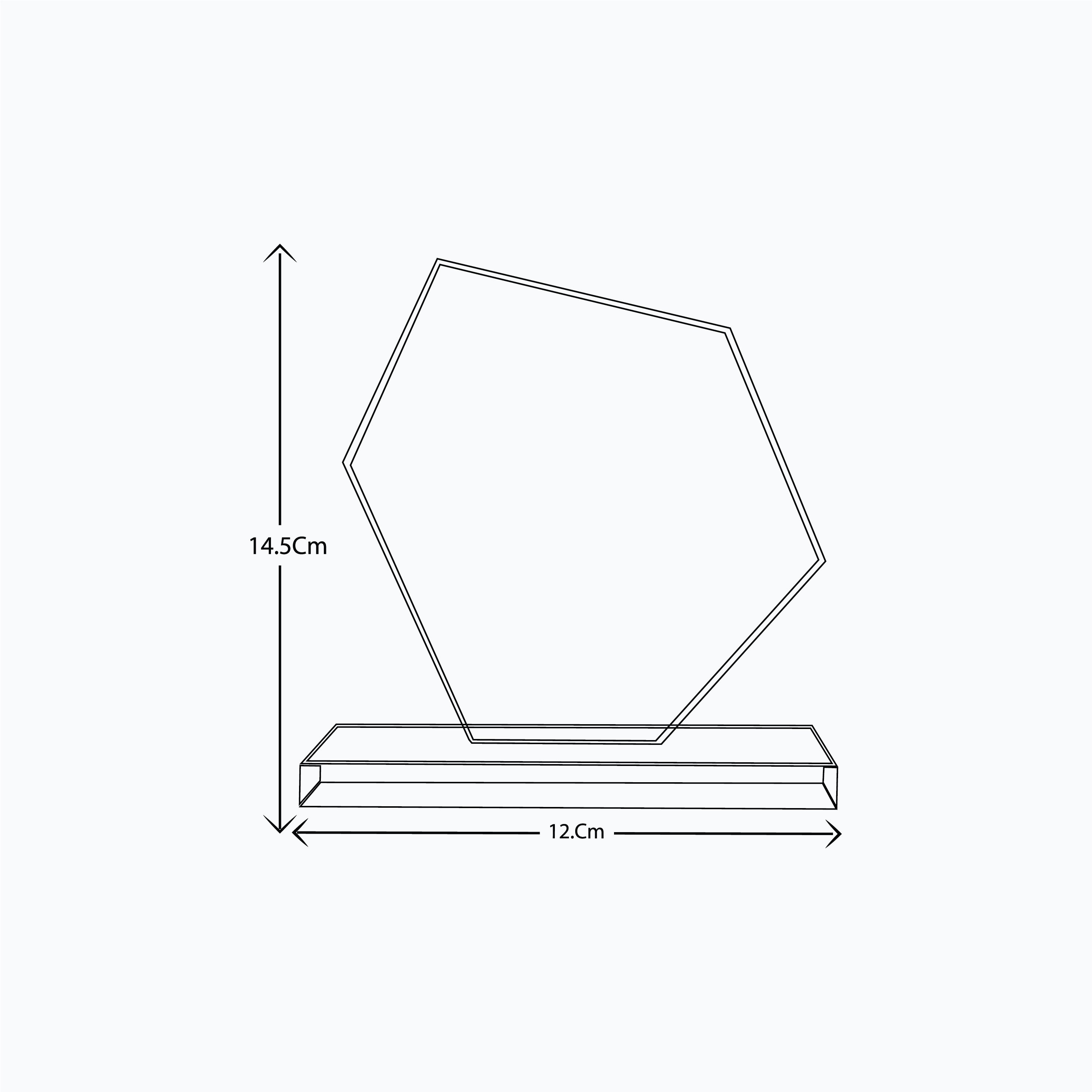 PERSONALIZED CRYSTAL GLASS TROPHY AWARD ( LCC09 )