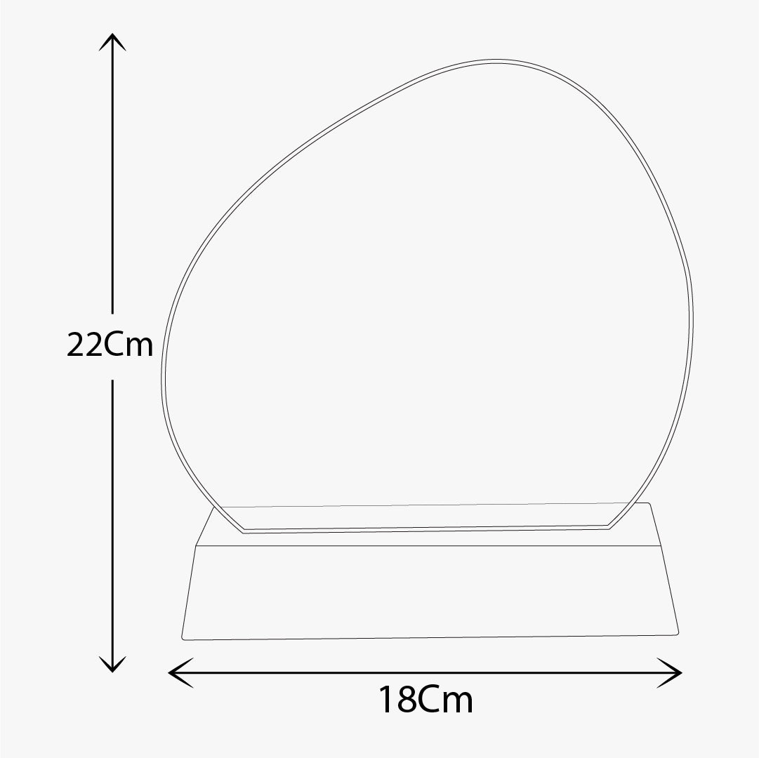 OVAL EDGE CRYSTAL AWARD LS24201
