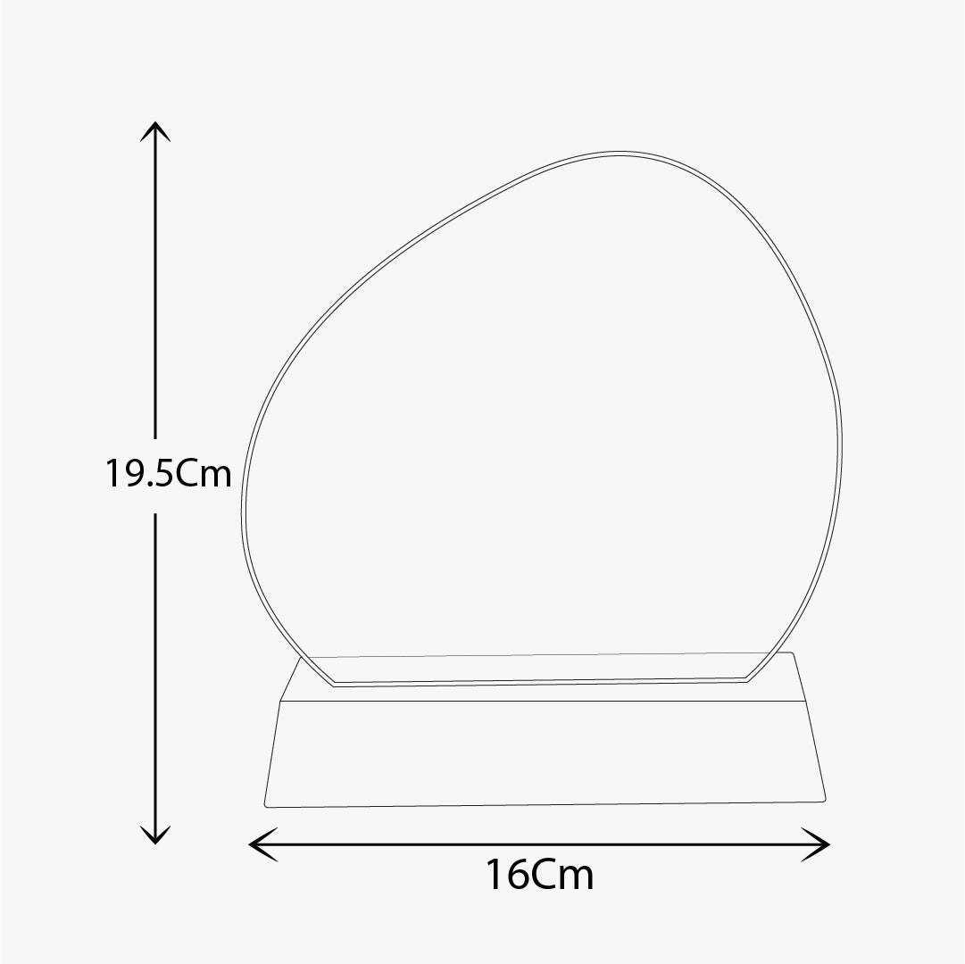 OVAL EDGE CRYSTAL AWARD LS24201