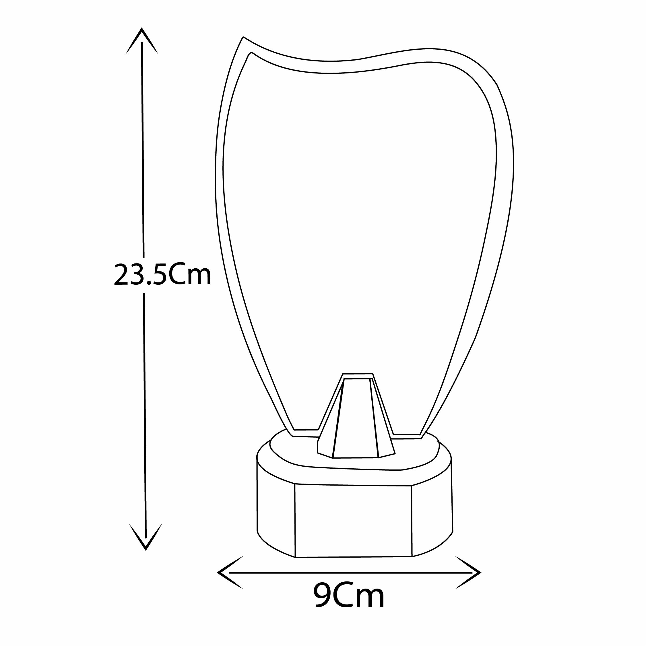 CUSTOMIZED CRYSTAL TROPHY  WOODEN BASE ( CS-232096 )
