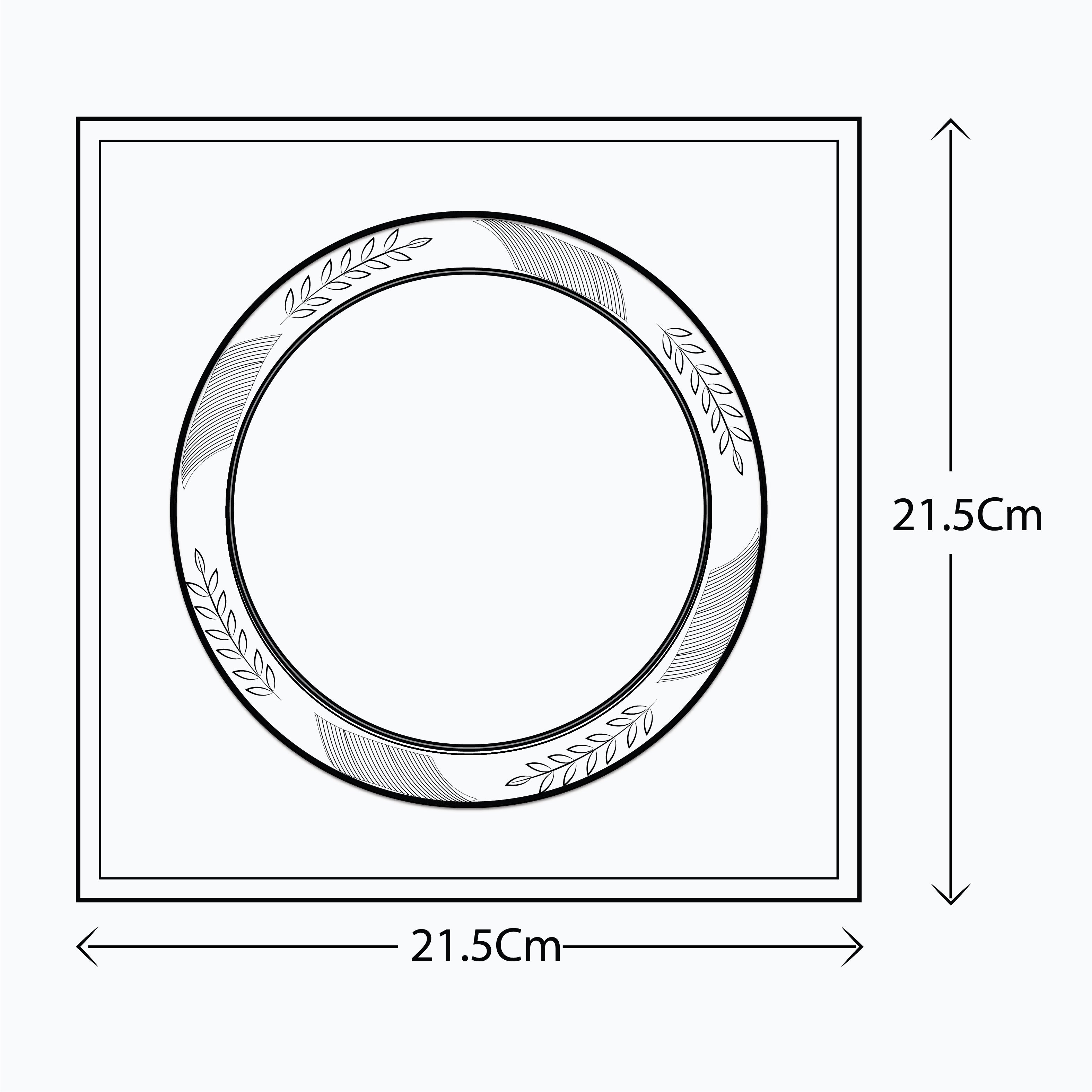 METAL SQUIRE FRAME ROUND SUBLIMATION PLATE TROPHY  WITH PAPER BOX ( H-10 )