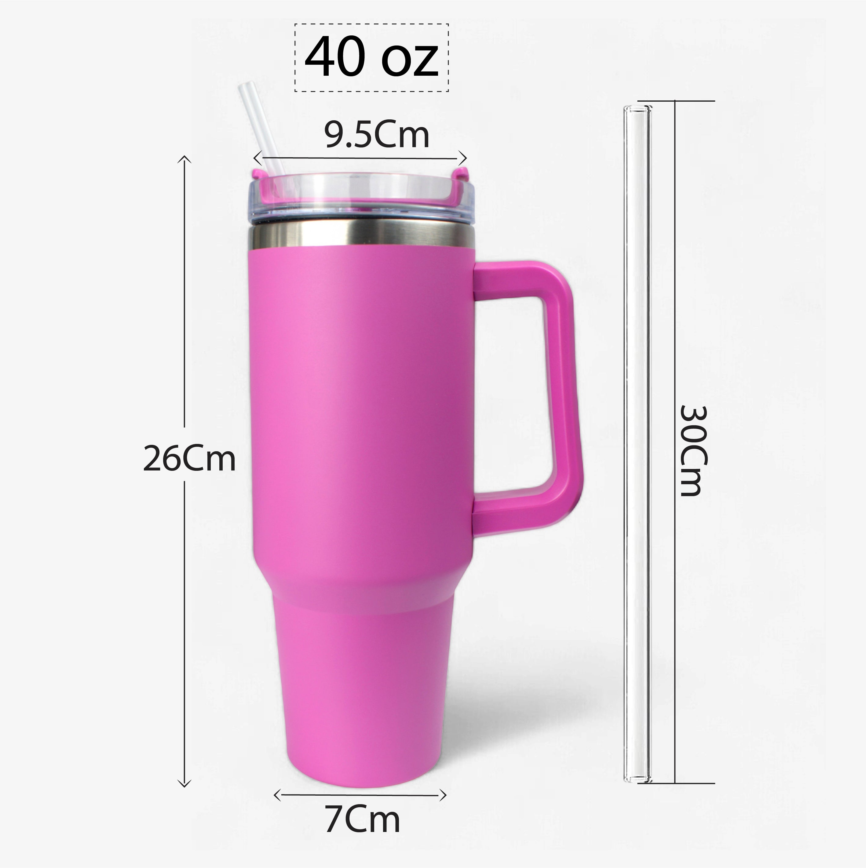 DOUBLE WALL TUMBLER WITH STRAW 40-OZ CAR CUP