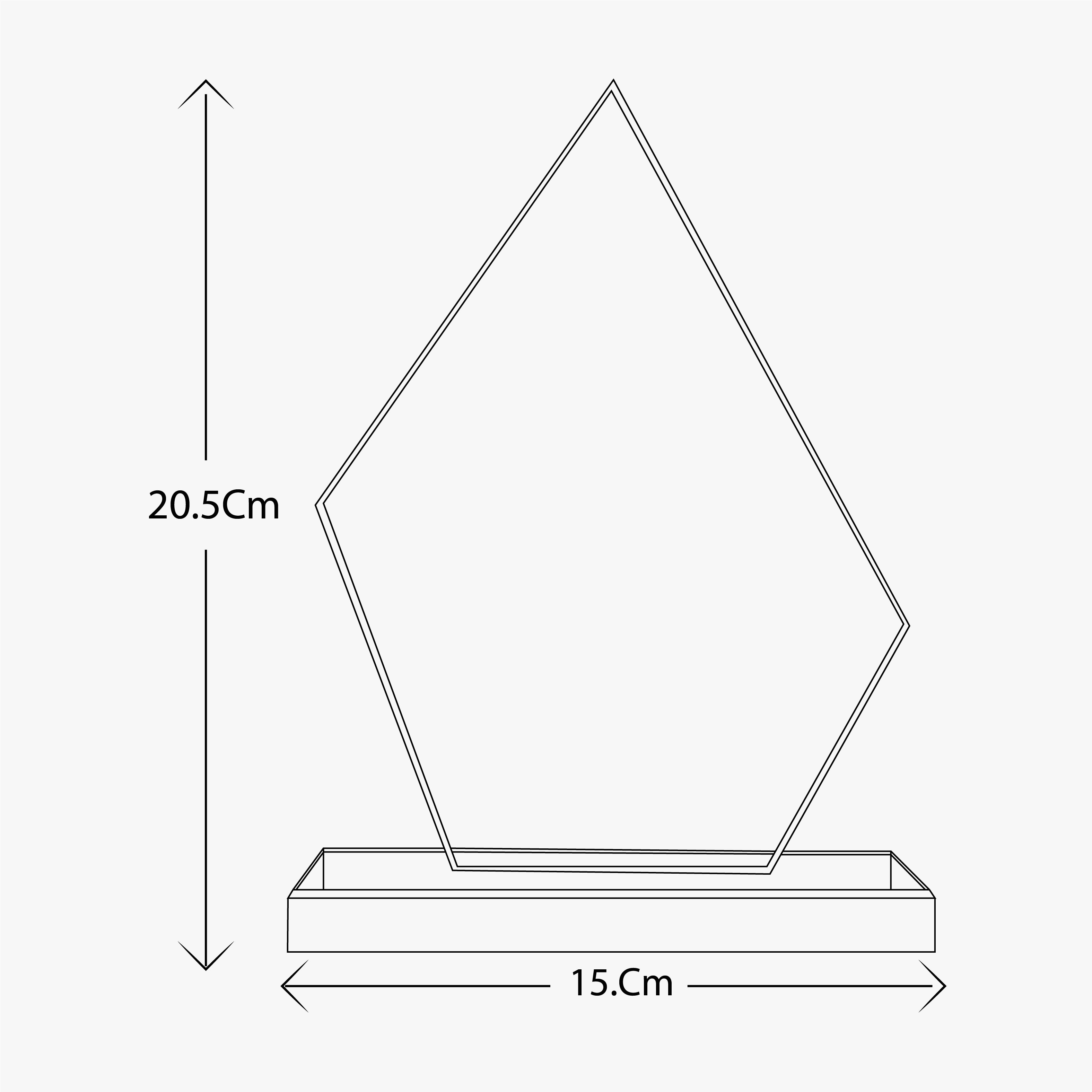 CRYSTAL GLASS TROPHY AWARD ( LCC05 )