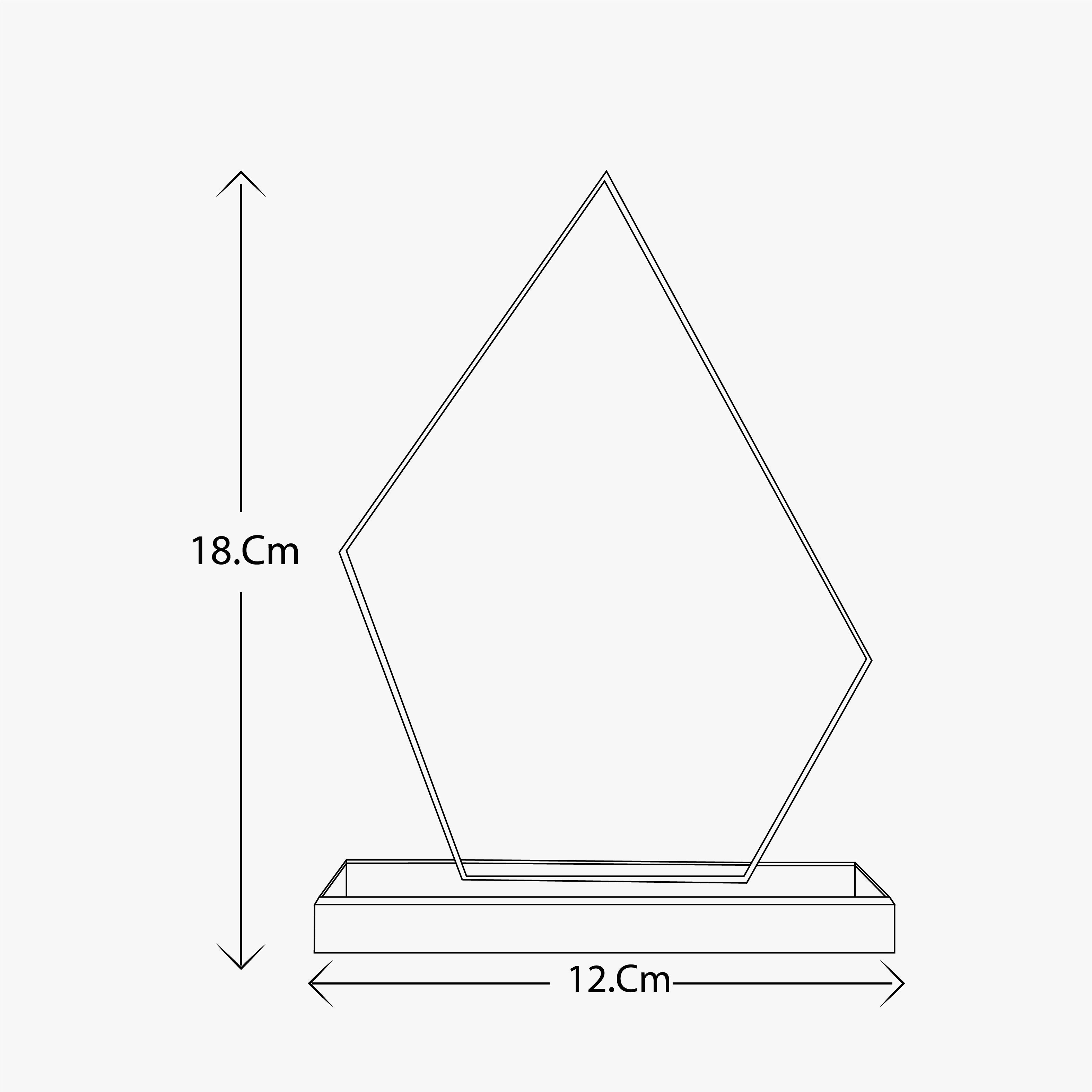 CRYSTAL GLASS TROPHY AWARD ( LCC05 )