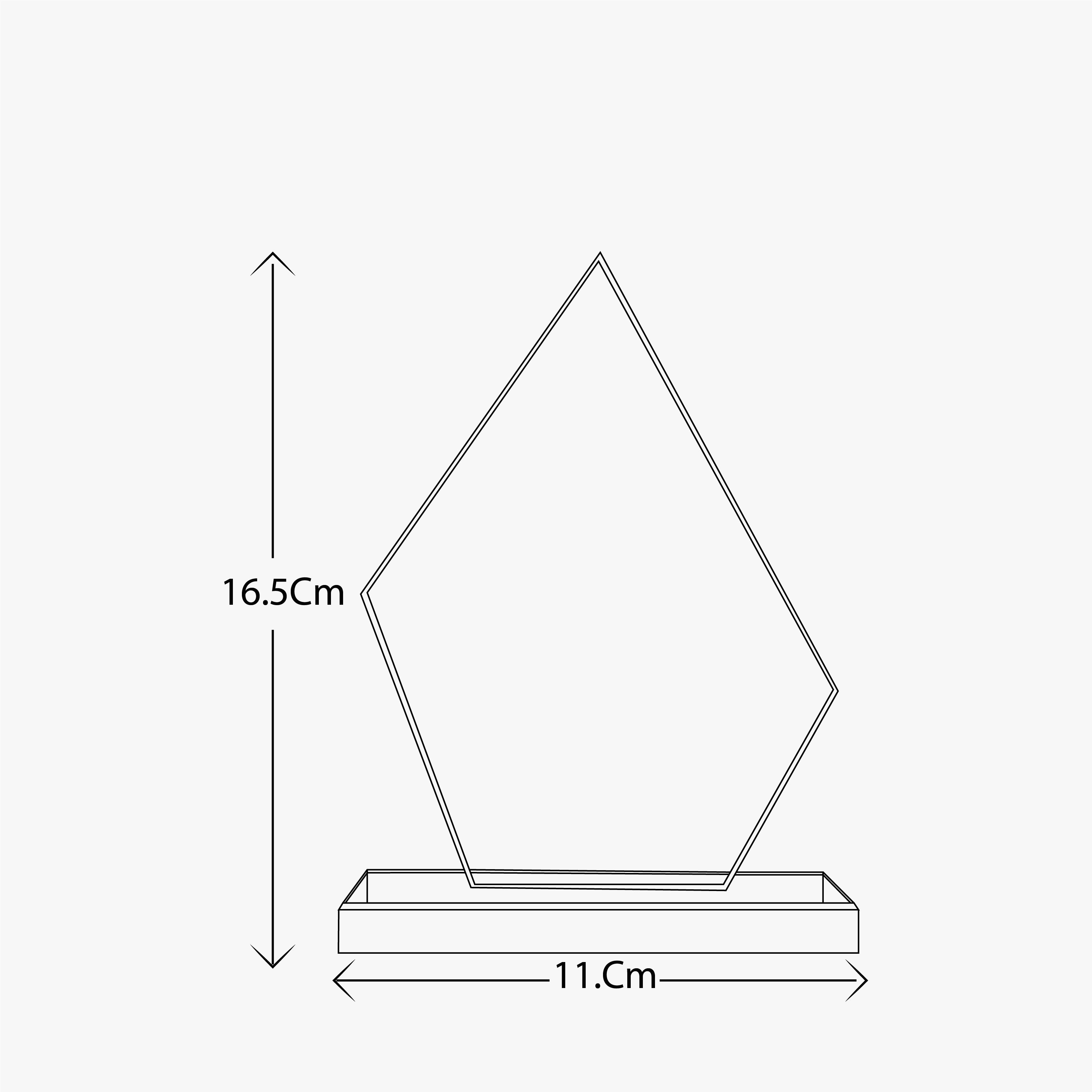 CRYSTAL GLASS TROPHY AWARD ( LCC05 )
