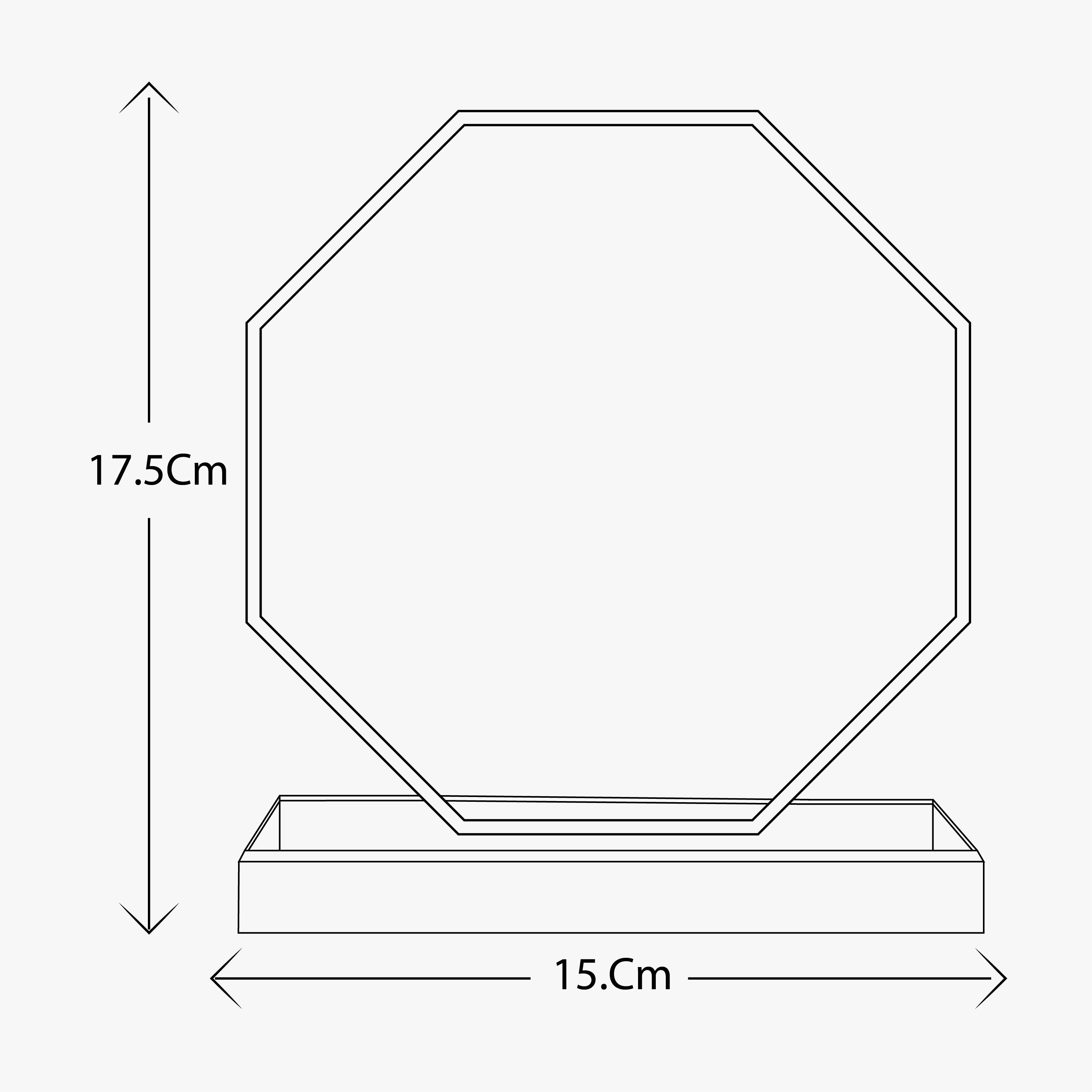 OCTAGON  SHAPE CRYSTAL  AWARD ( LCC02 )