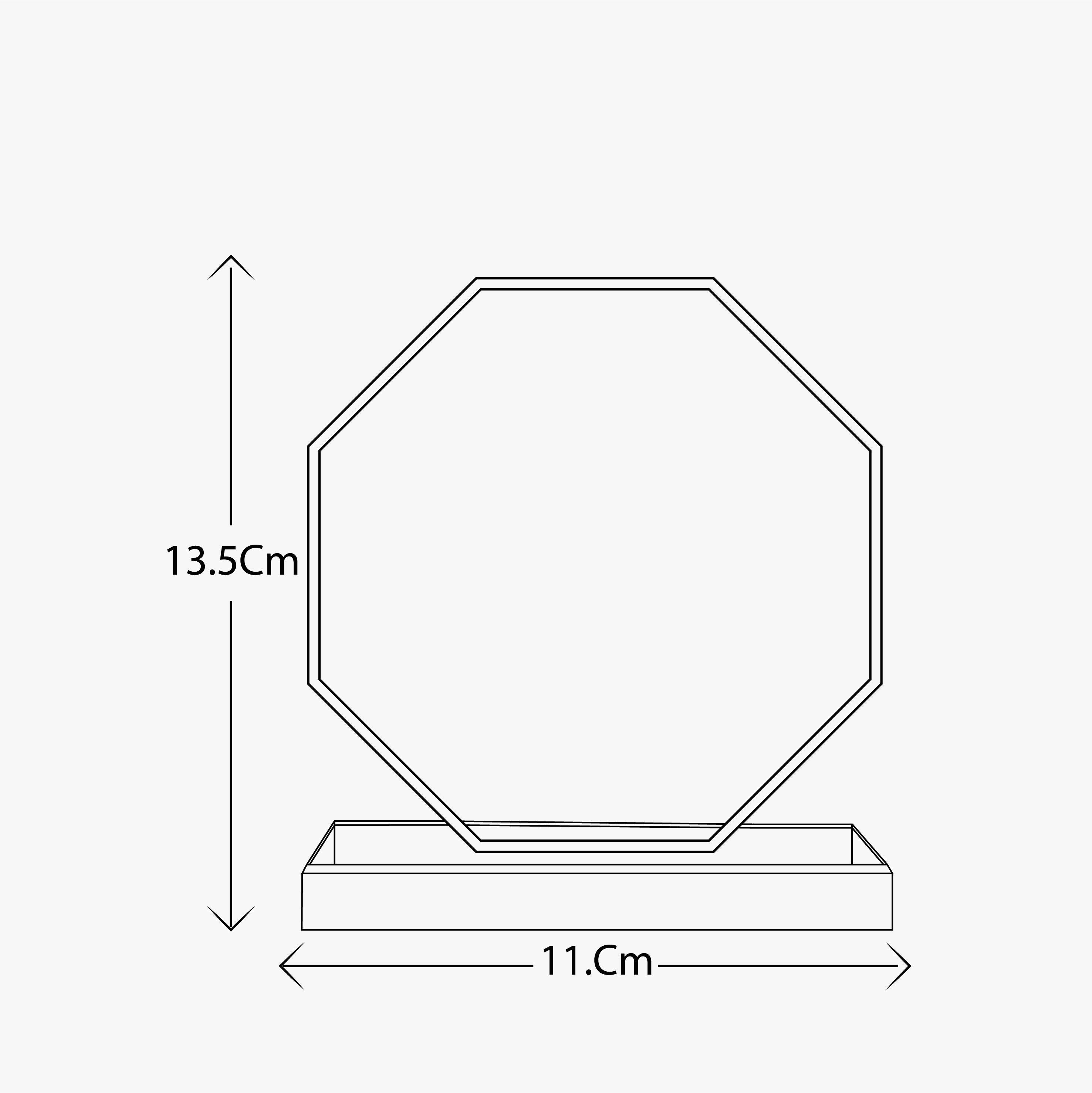 OCTAGON  SHAPE CRYSTAL  AWARD ( LCC02 )