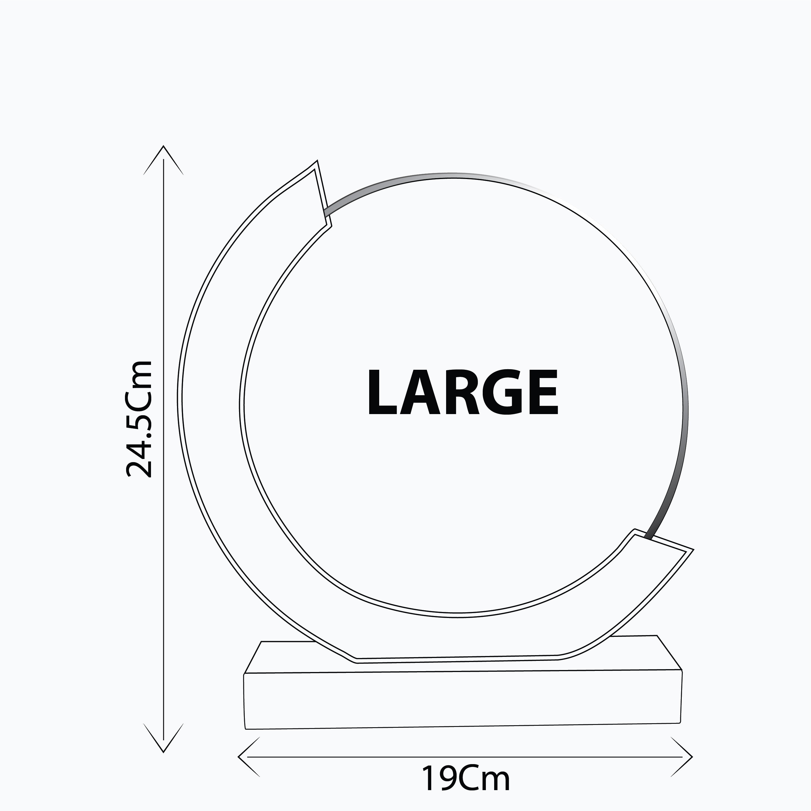 ROUND WOODEN BASE CRYSTAL TROPHY AWARD-GWO1