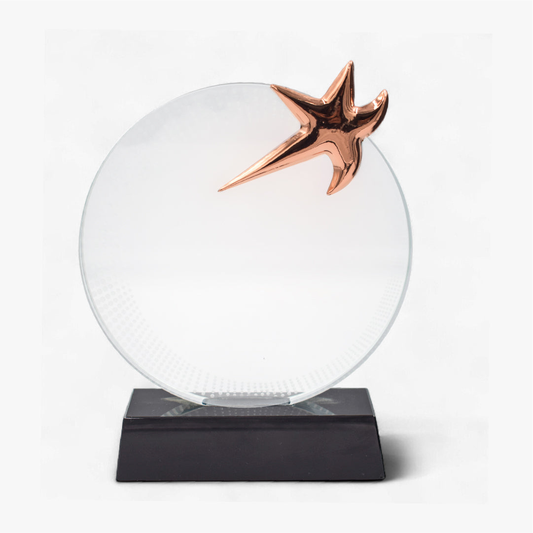 STAR ROUND CRYSTAL  AWARD (ST-52)