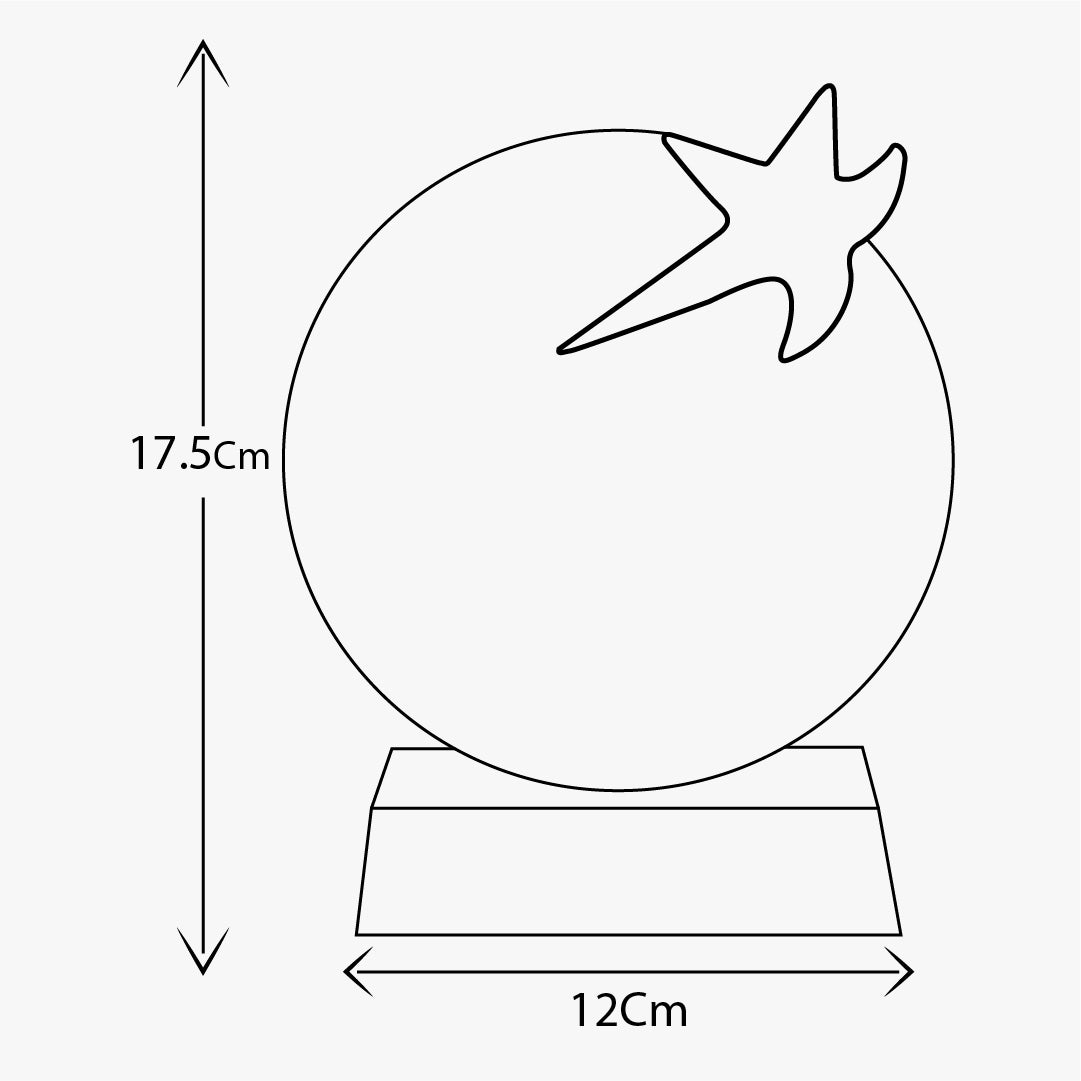 STAR ROUND CRYSTAL  AWARD (ST-52)