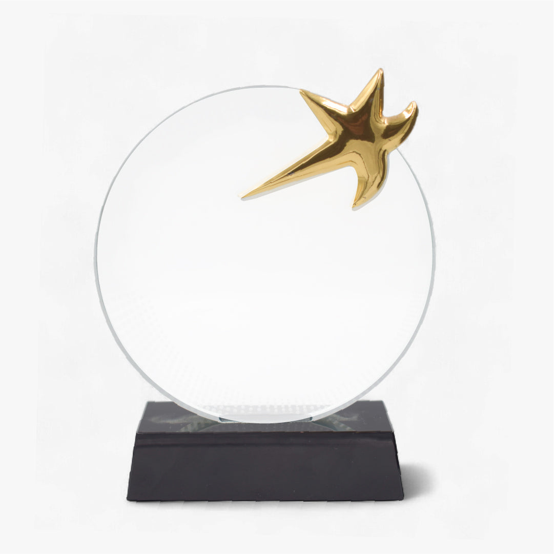 STAR ROUND CRYSTAL  AWARD (ST-52)