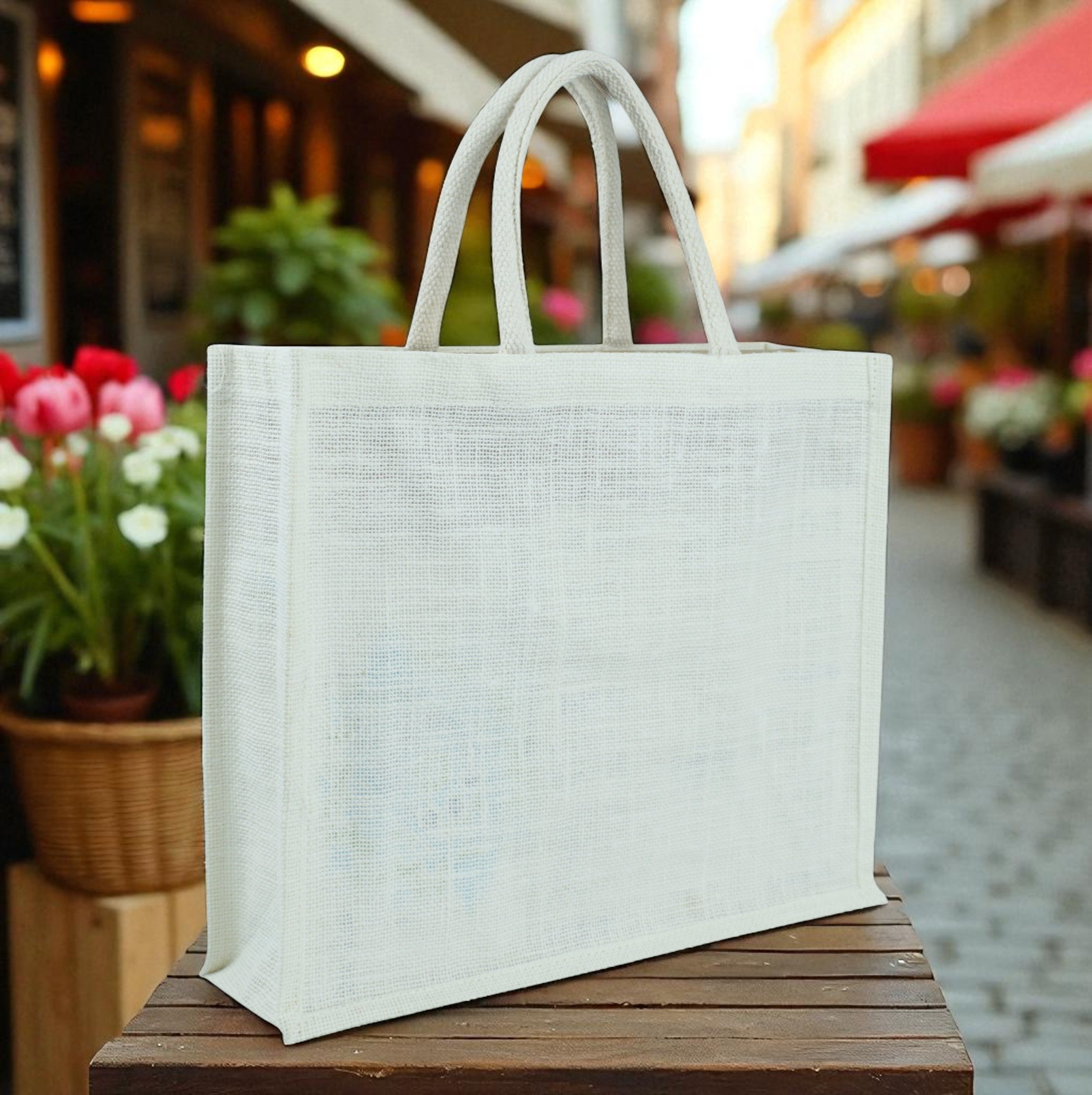 LAMINATED JUTE BAG (WHITE)