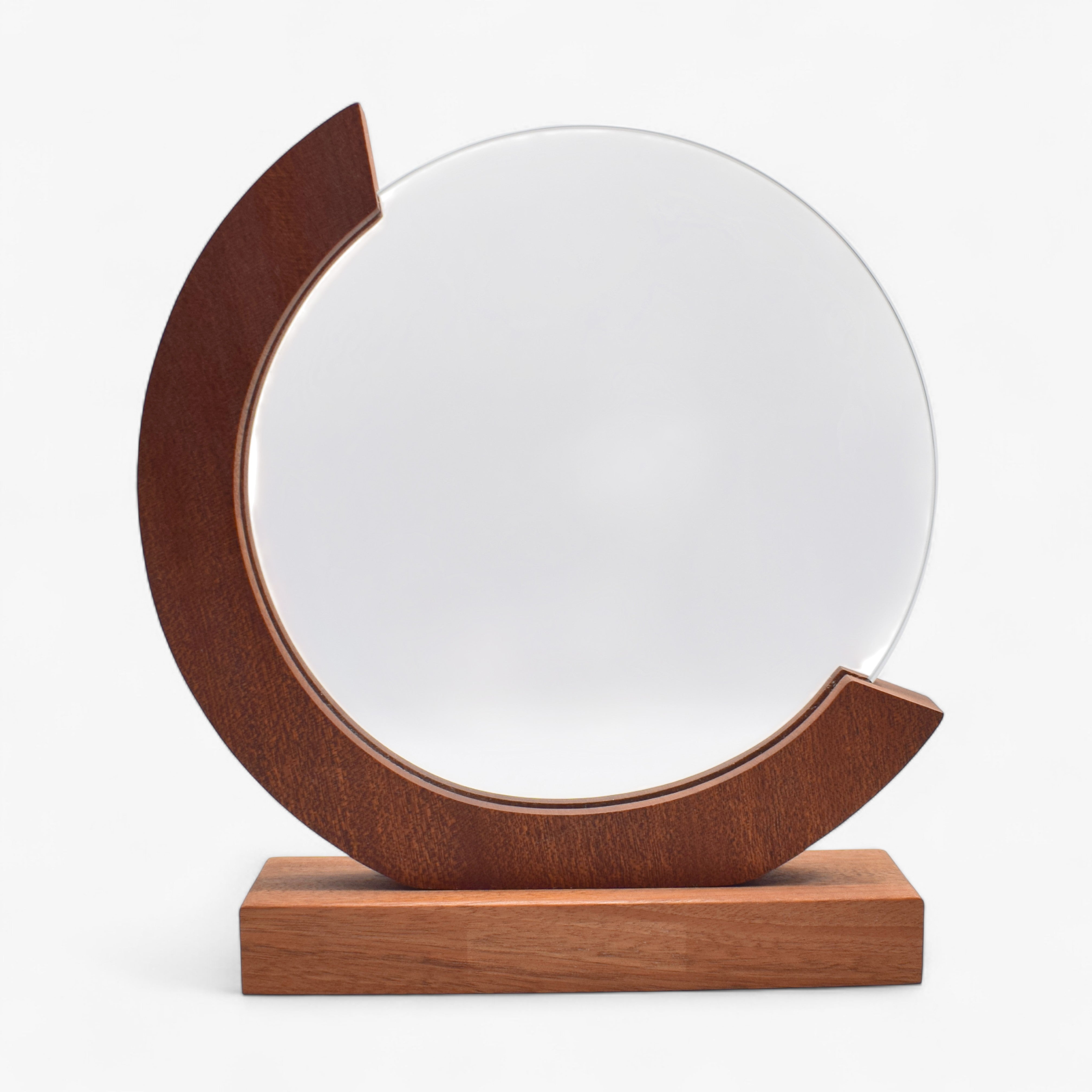 ROUND WOODEN BASE CRYSTAL TROPHY AWARD-GWO1