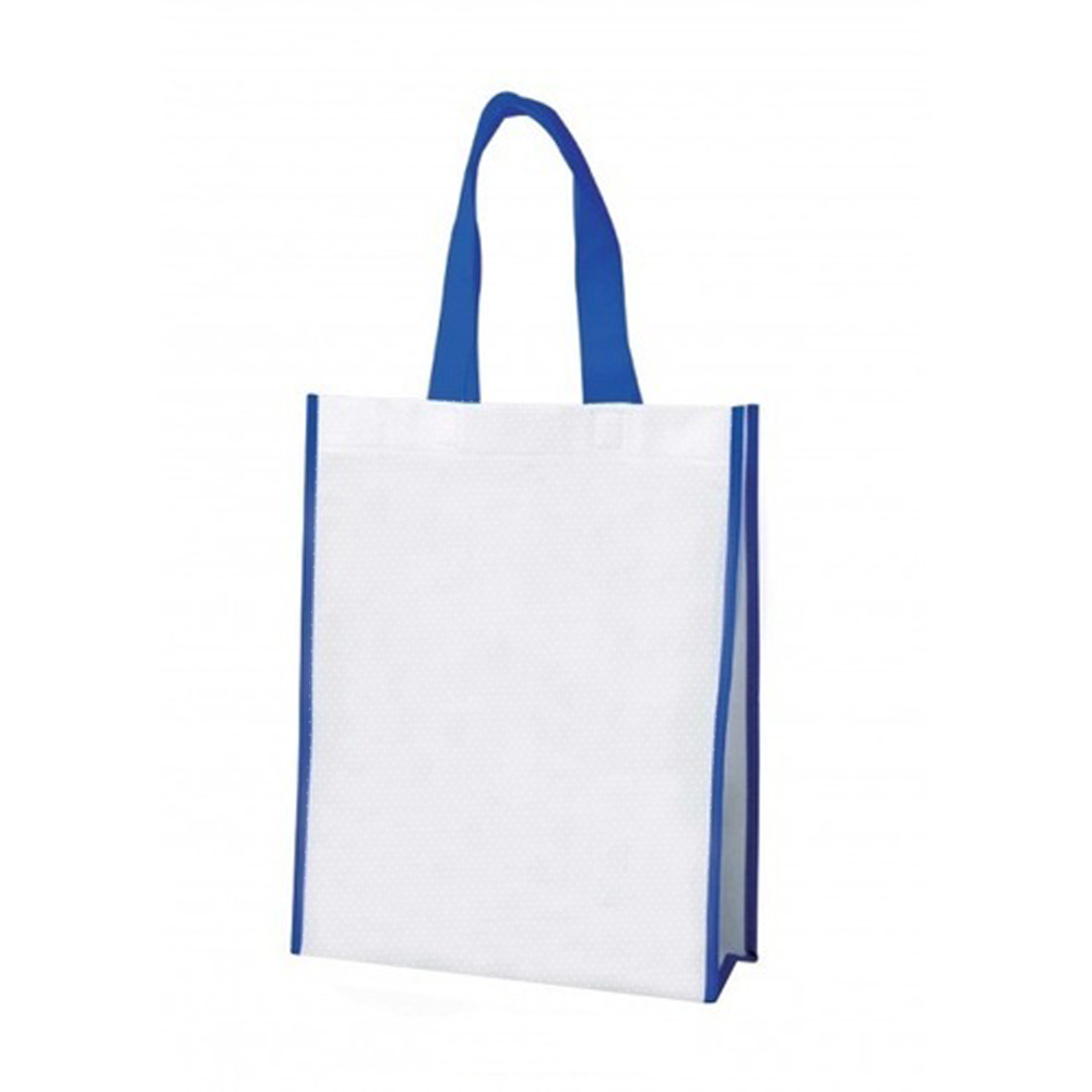 NON WOVEN BAG WITH COLORED EDGES AND HANDLES