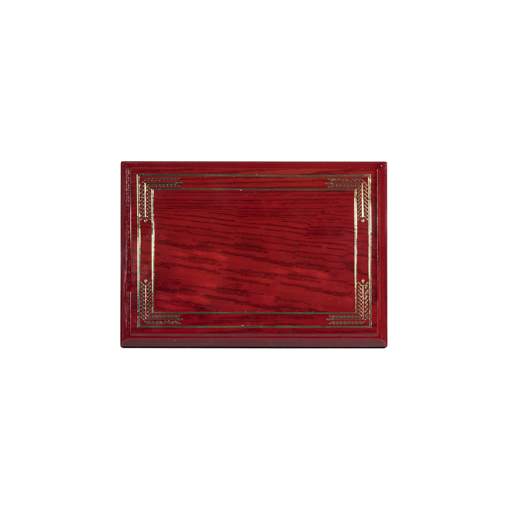 ROSEWOOD FINISHED PLAQUE WITH WOODEN BOX