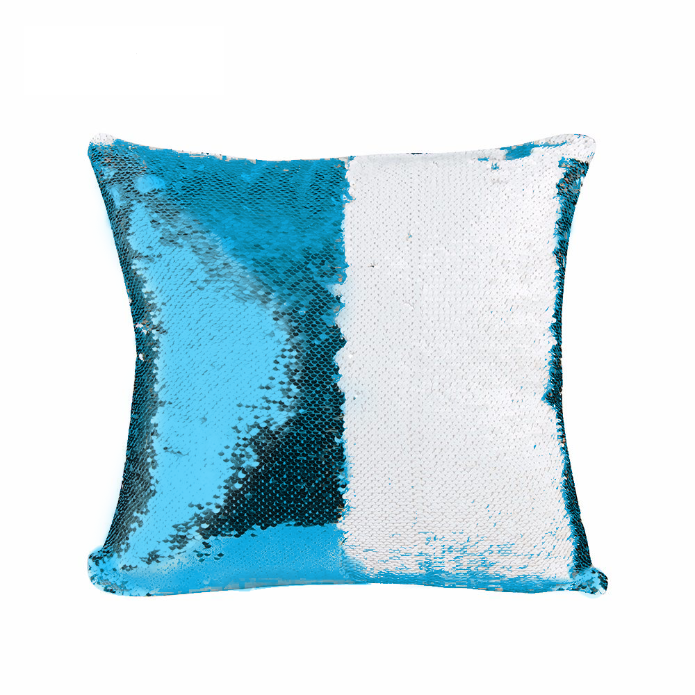 Blue clearance sequin cushion