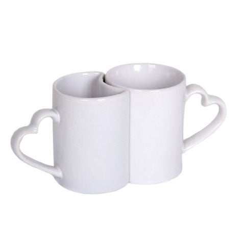 White Sublimation Couple Mug